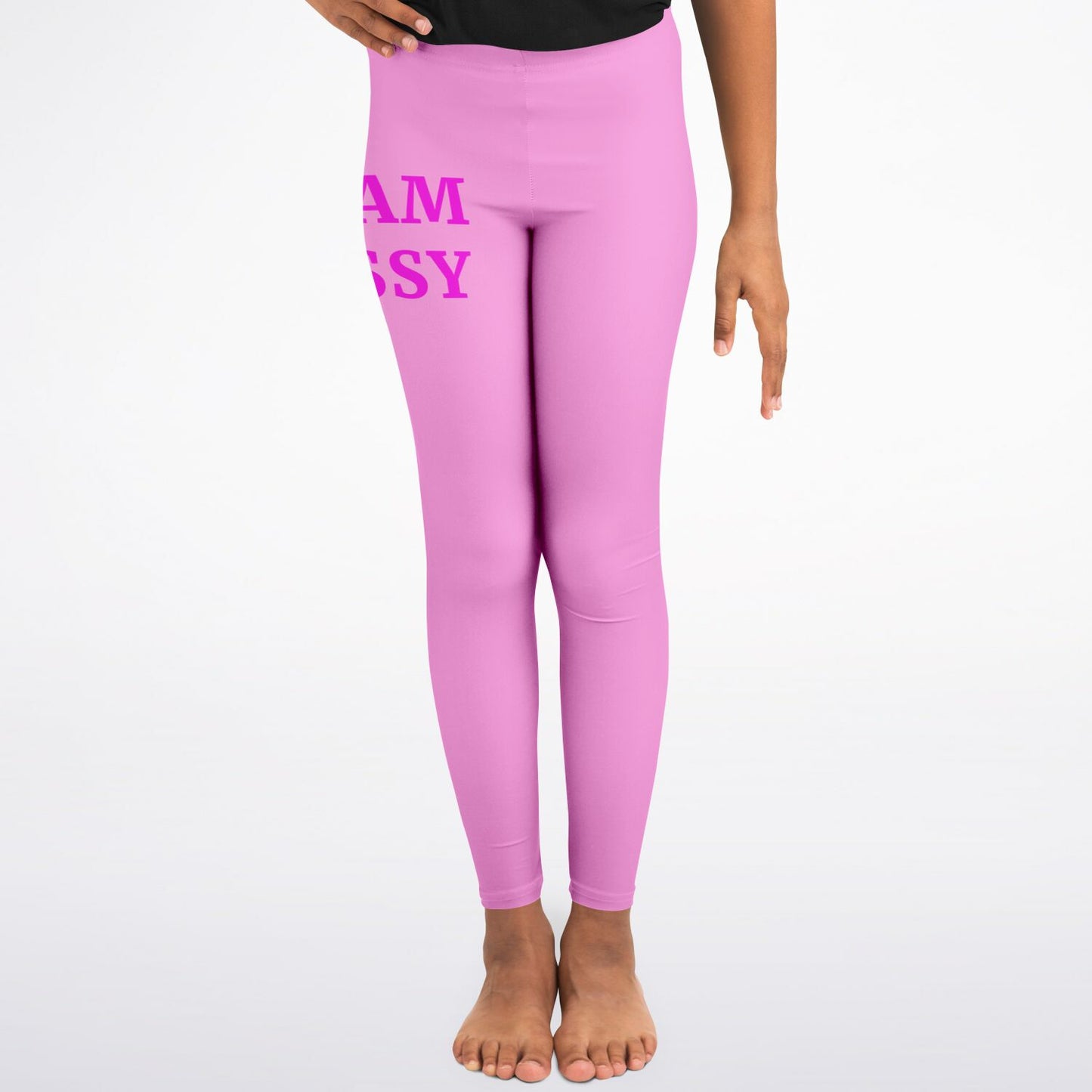 Team Sassy Youth Leggings- Light Pink and Bright Pink