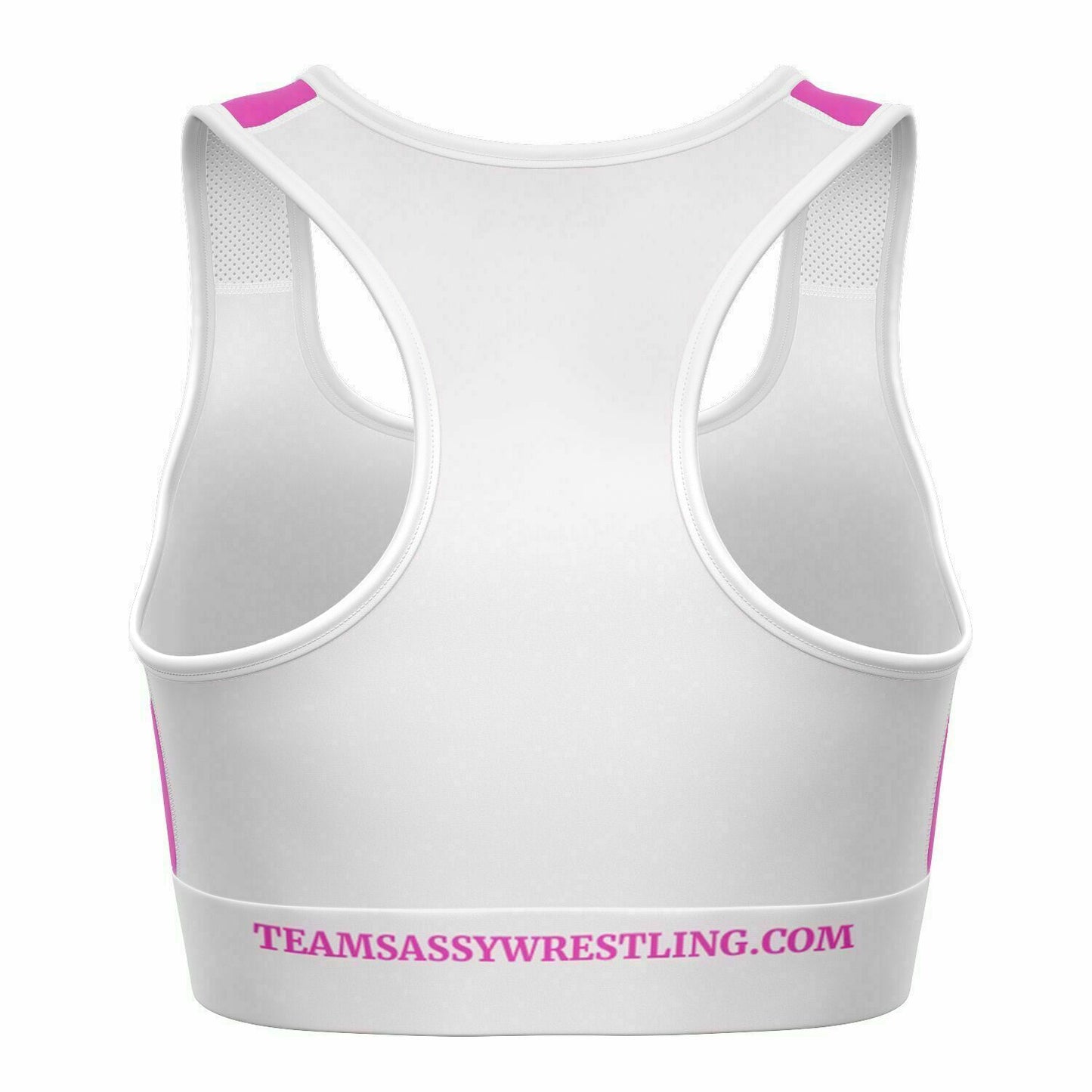 Team Sassy Pink-White Sports Bra