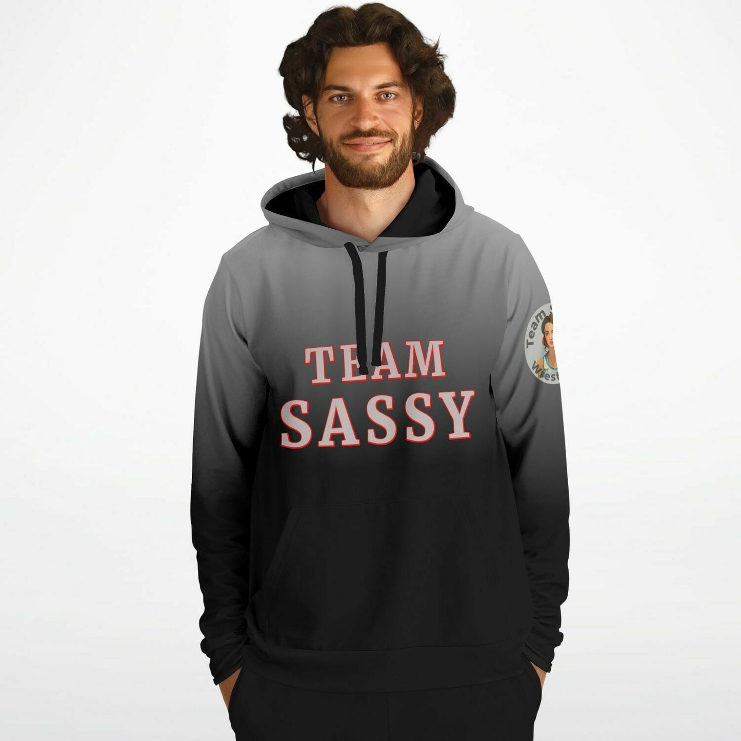 Team Sassy Black Skull Hoodie-Cotton Lined