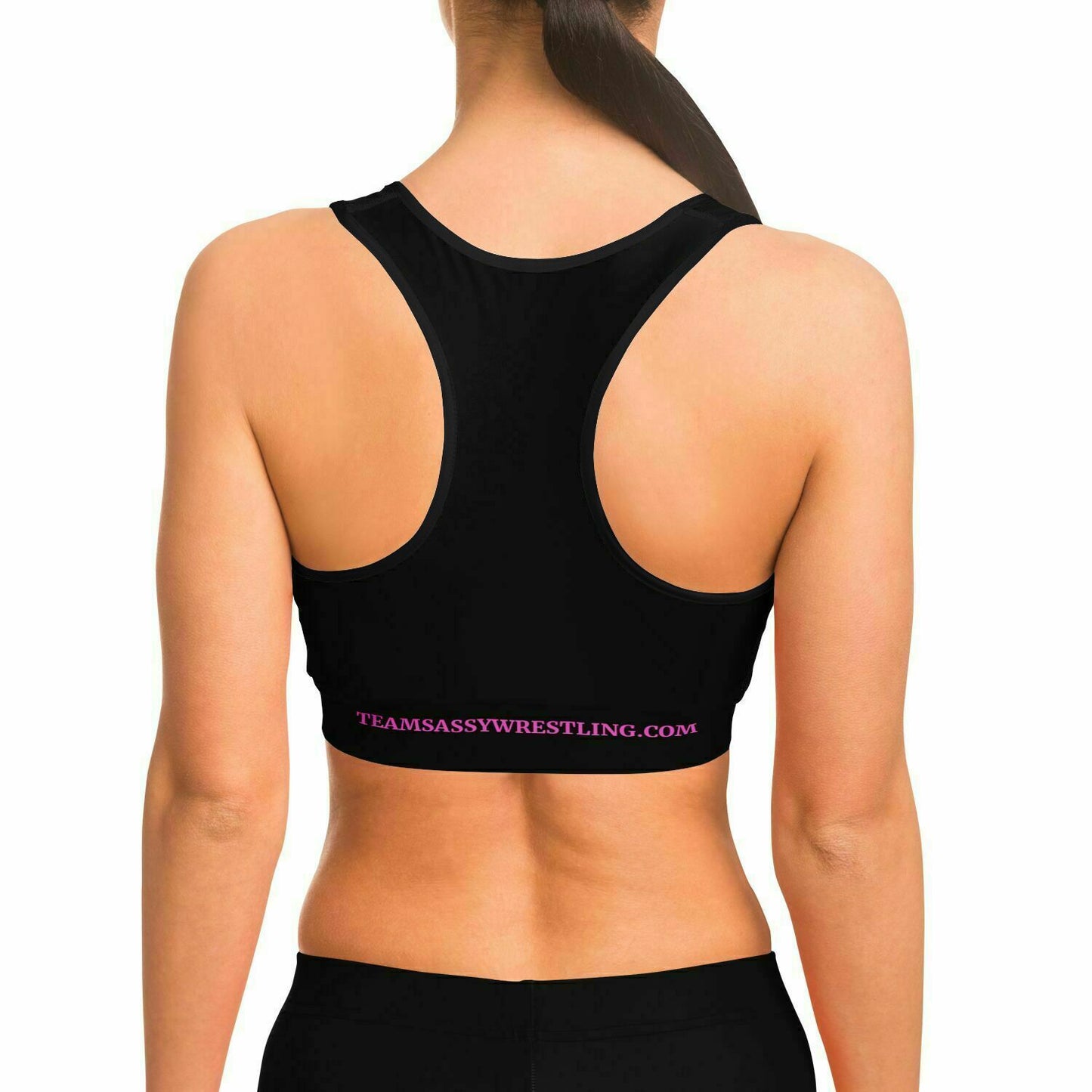 Team Sassy Black Sports Bra