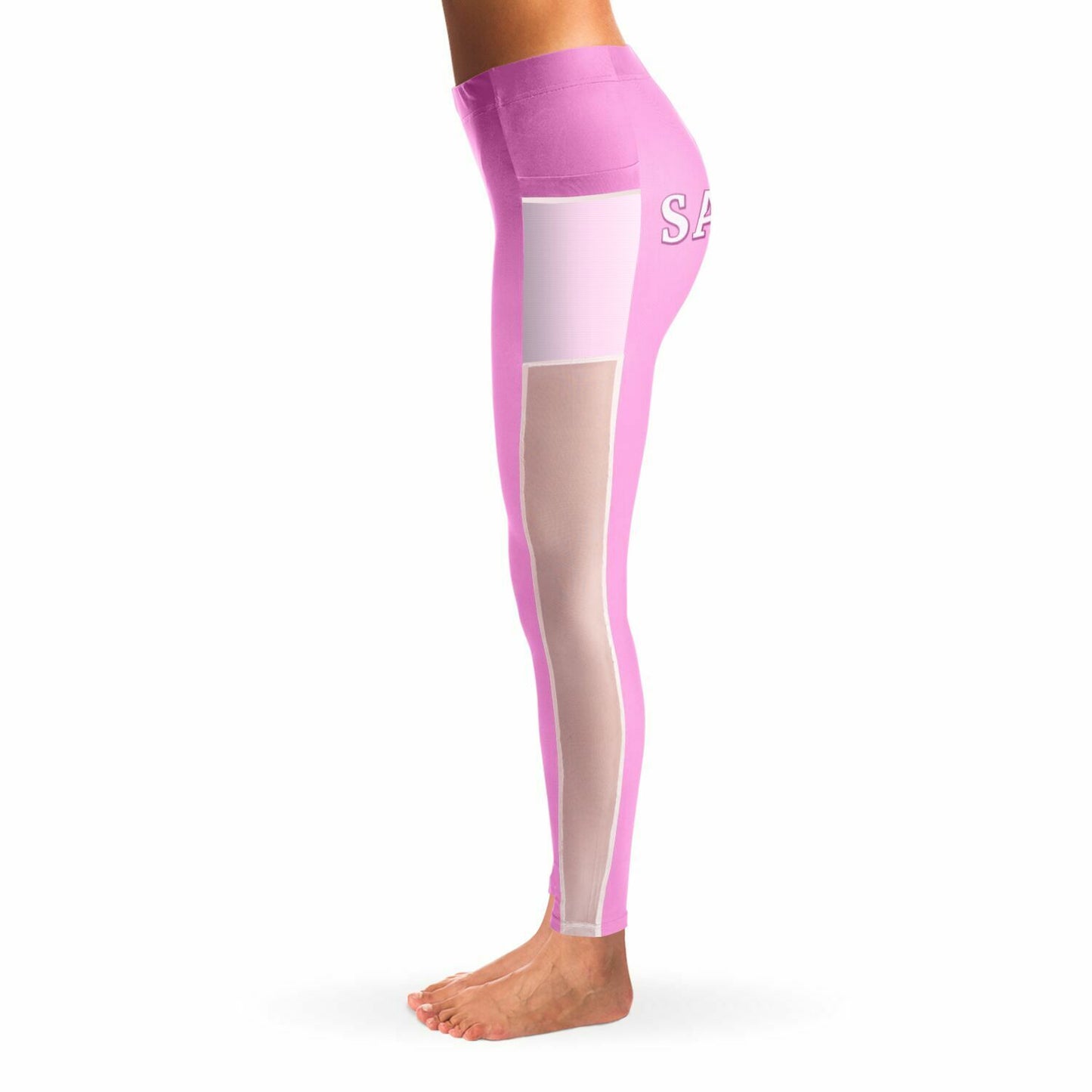 Team Sassy "Butt" Light Pink Mesh Pocket Legging