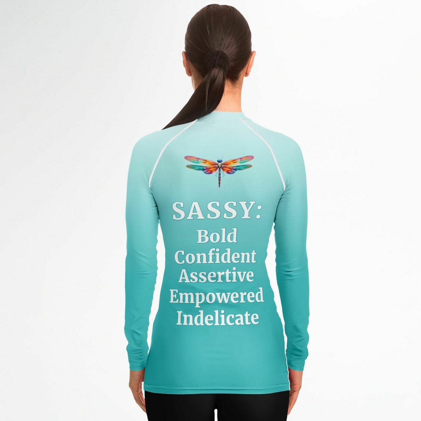 Women's Team Sassy Definition Rashguard- Teal