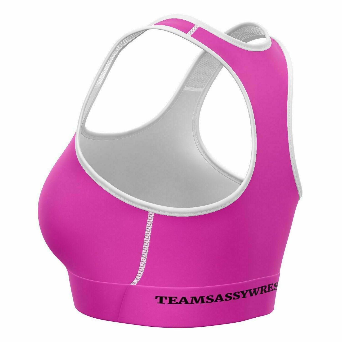 Team Sassy Bright Pink Sports Bra