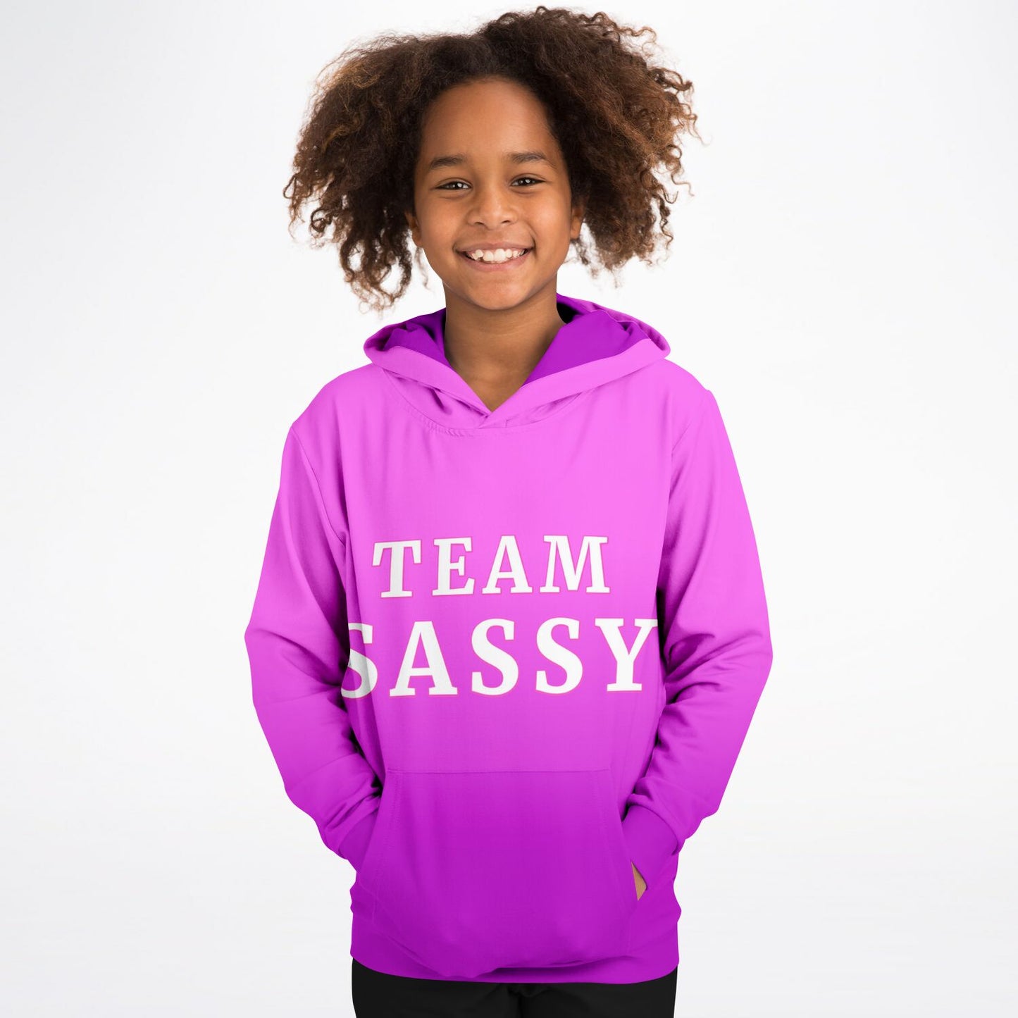 Team Sassy Dragonfly Purple Hoodie- Cotton Lined