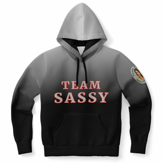 Team Sassy Black Skull Hoodie-Cotton Lined