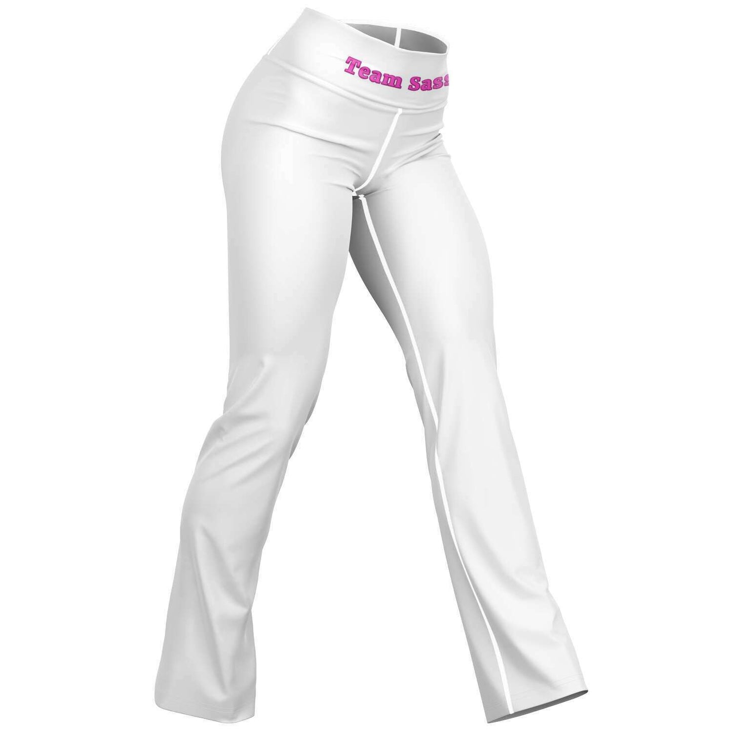 Team Sassy White Flare Leggings