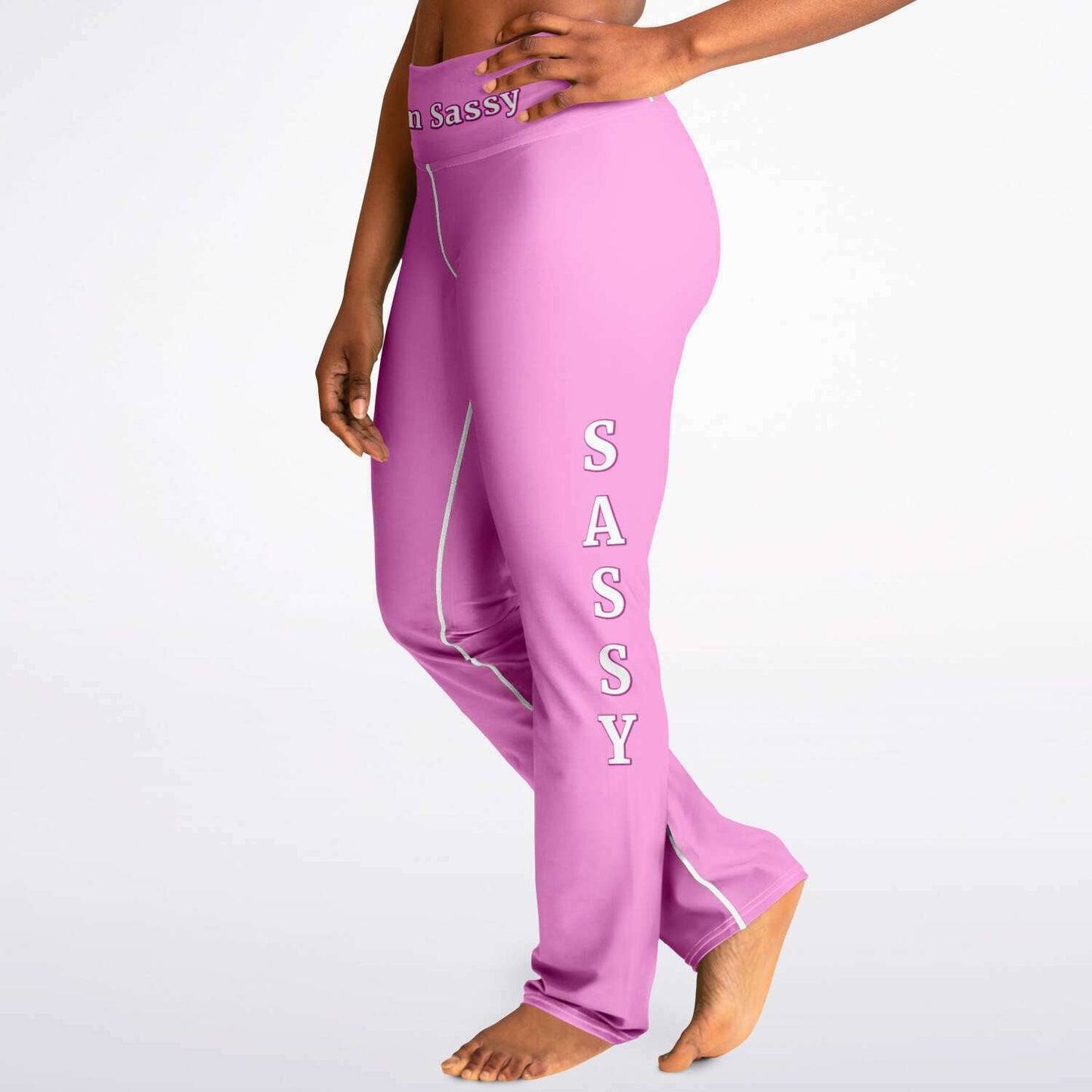 Team Sassy Light Pink Flare Leggings