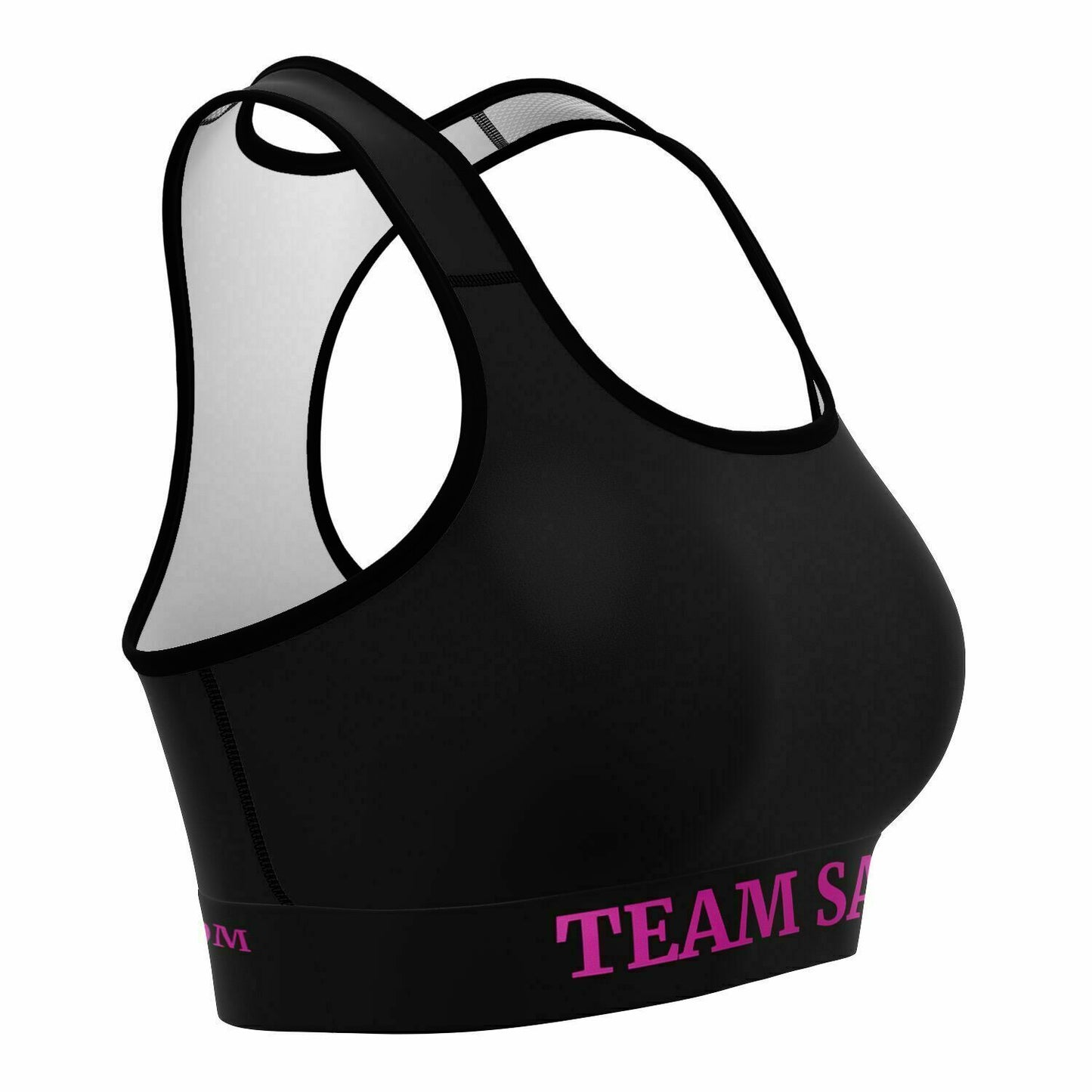 Team Sassy Black Sports Bra