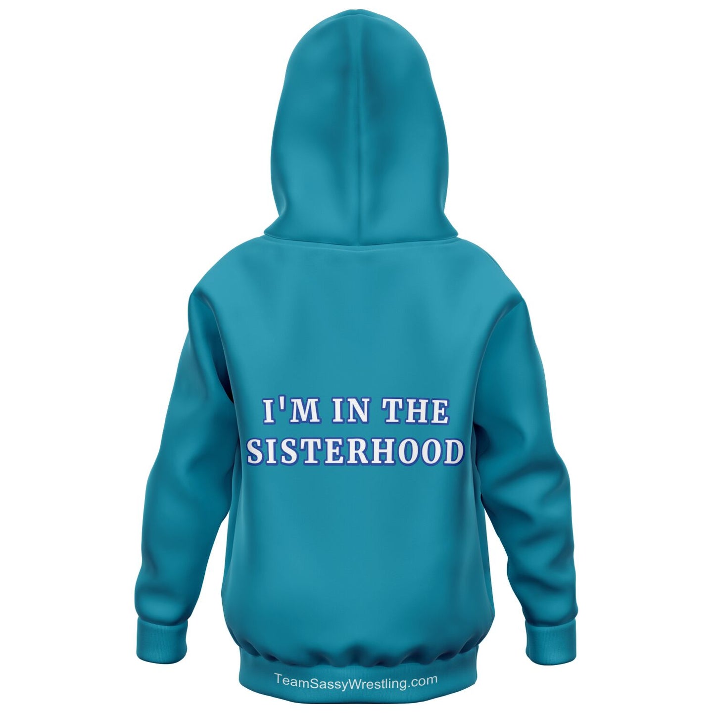 Athletic Kids Hoodie - Blue with Blue Logo