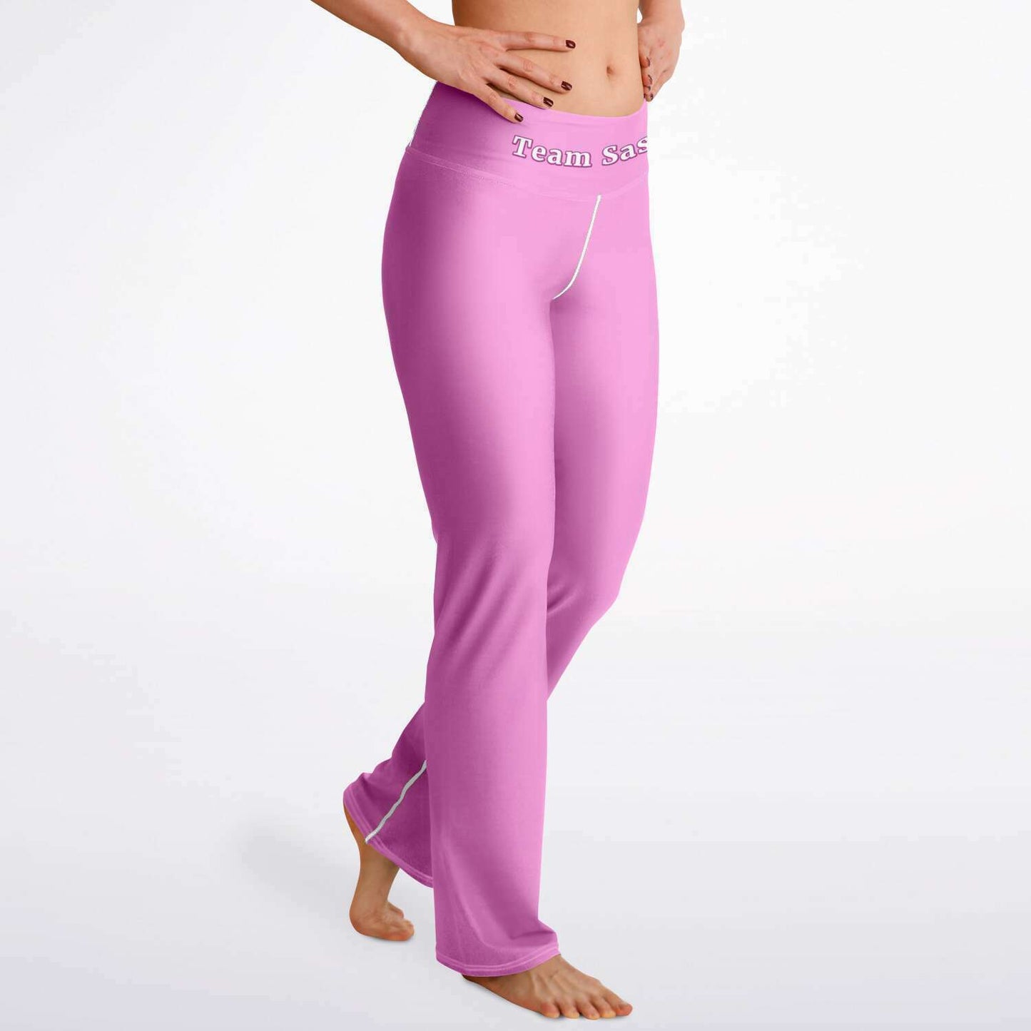 Team Sassy Light Pink Flare Leggings