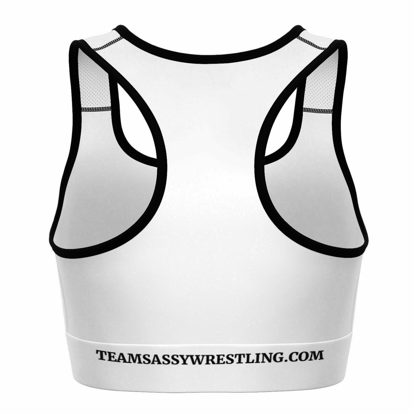 Team Sassy White-Black Sports Bra