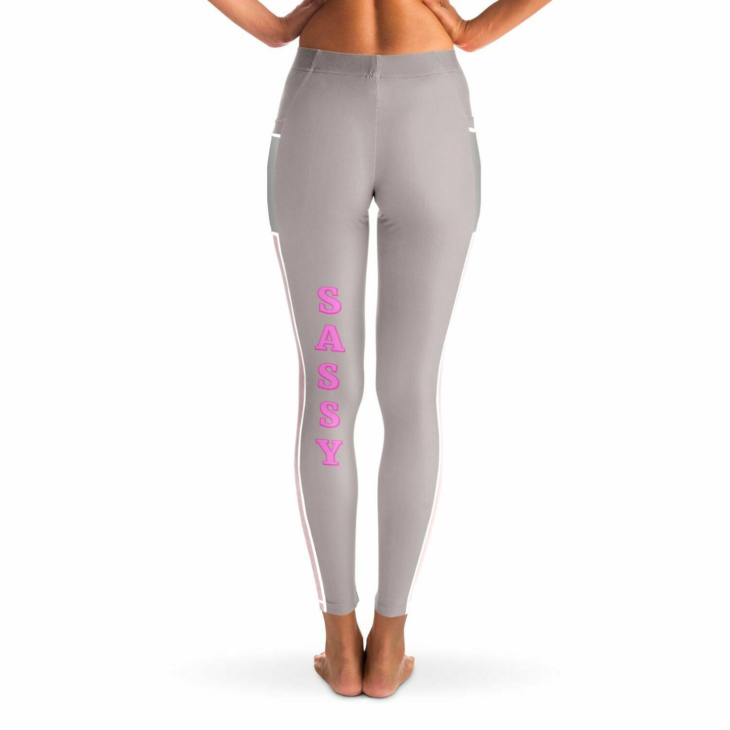 Team Sassy "Leg" Silver Mesh Pocket Leggings