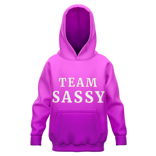 Team Sassy Dragonfly Purple Hoodie- Cotton Lined