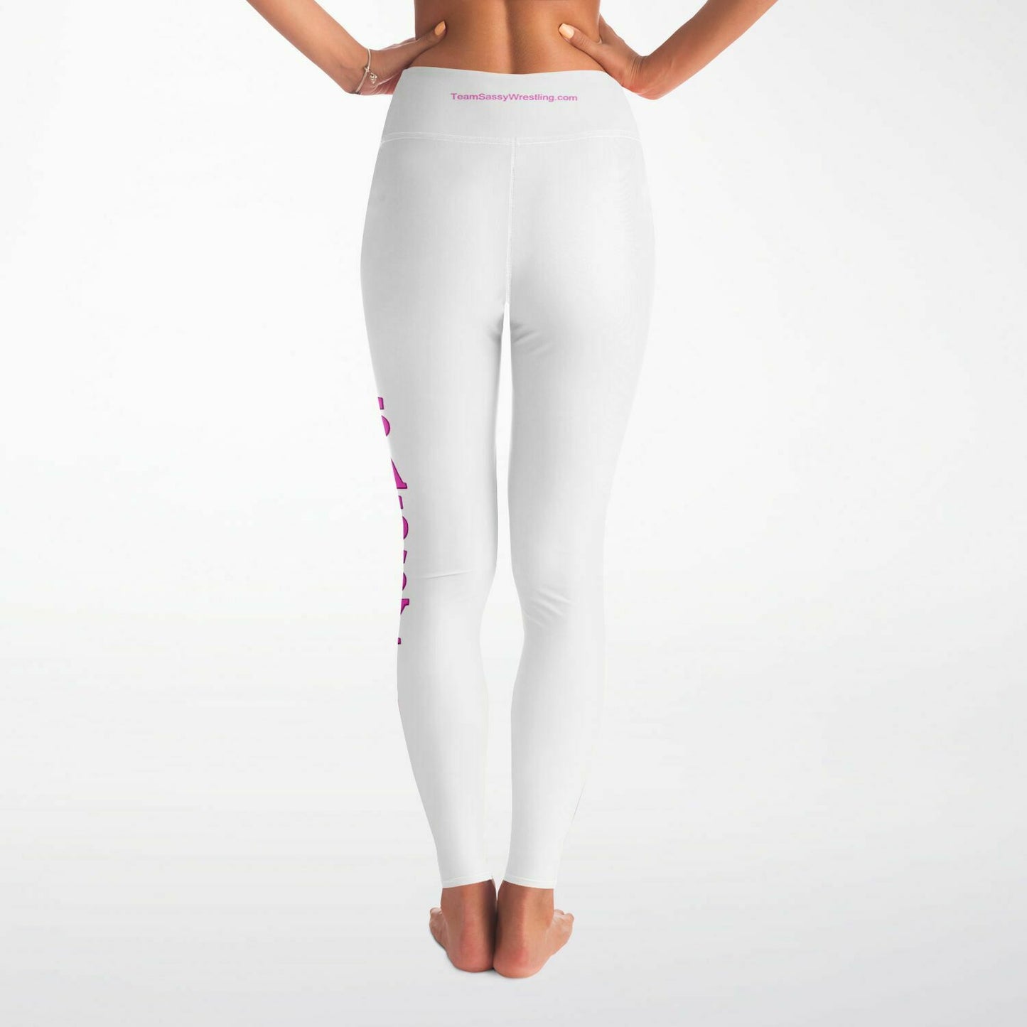 Team Sassy White Yoga Leggings