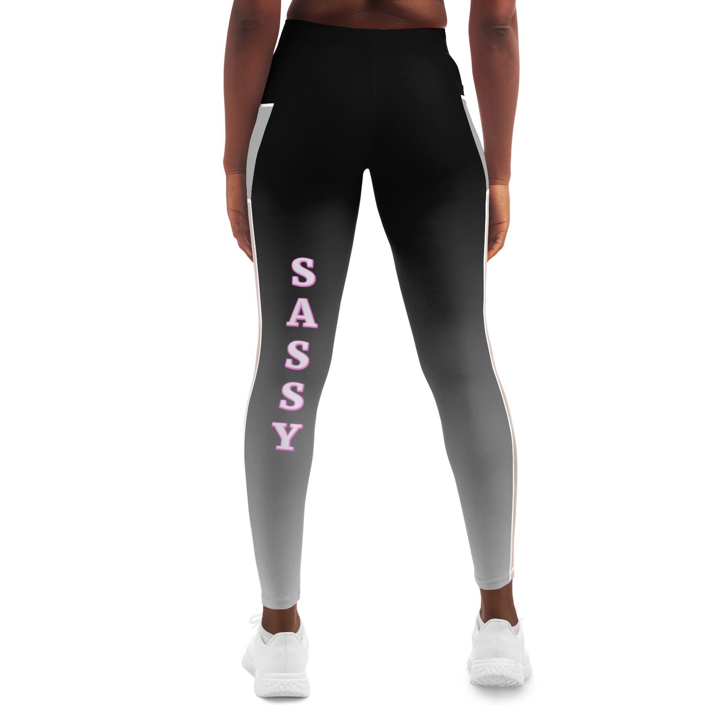 Team Sassy "Leg" Black Mesh Pocket Leggings