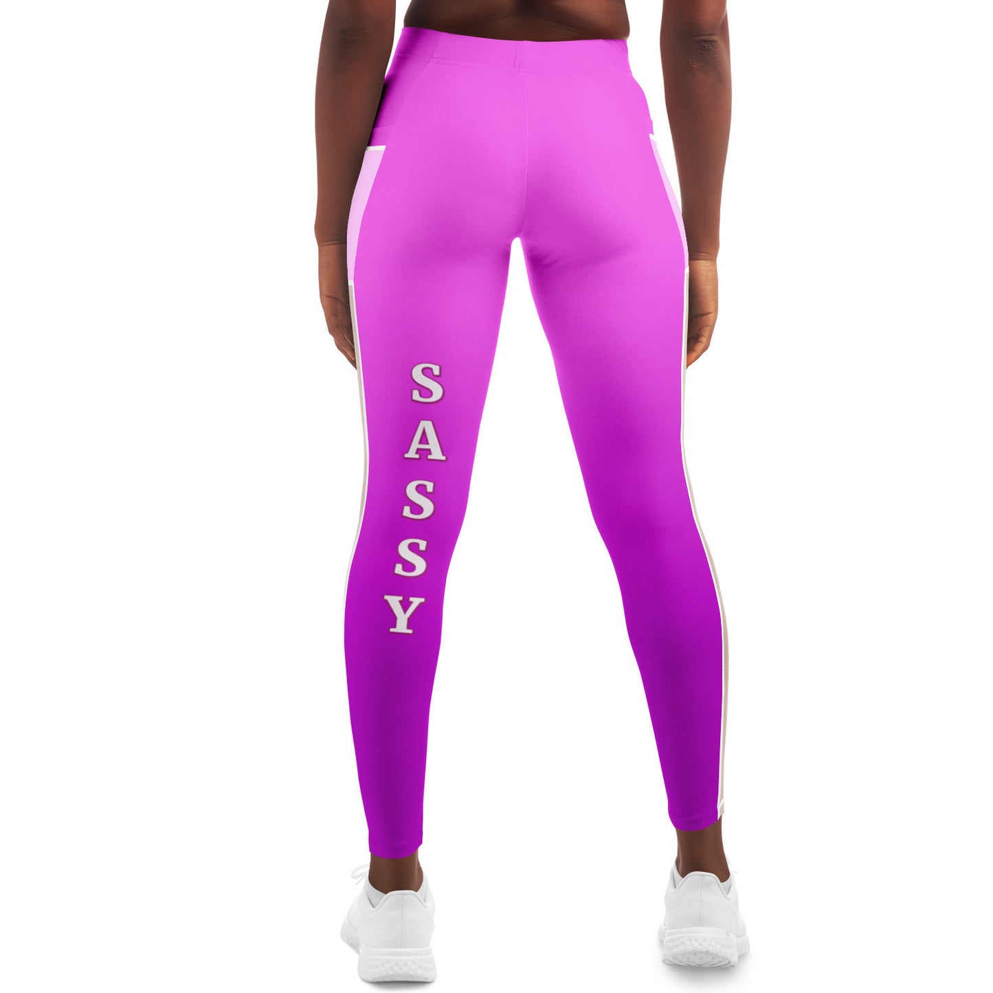 Team Sassy "Leg" Purple Mesh Pocket Leggings