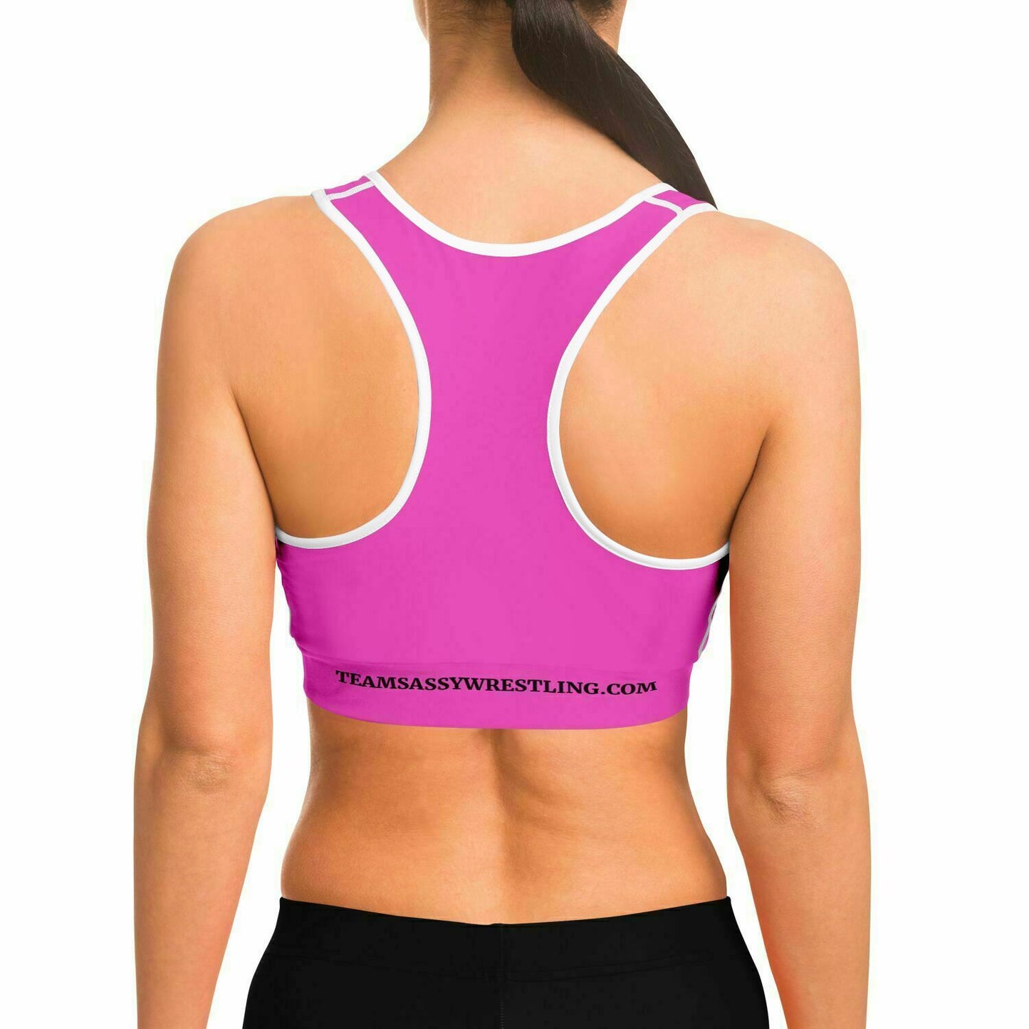 Team Sassy Bright Pink Sports Bra