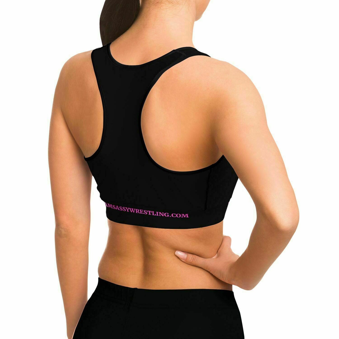 Team Sassy Black Sports Bra