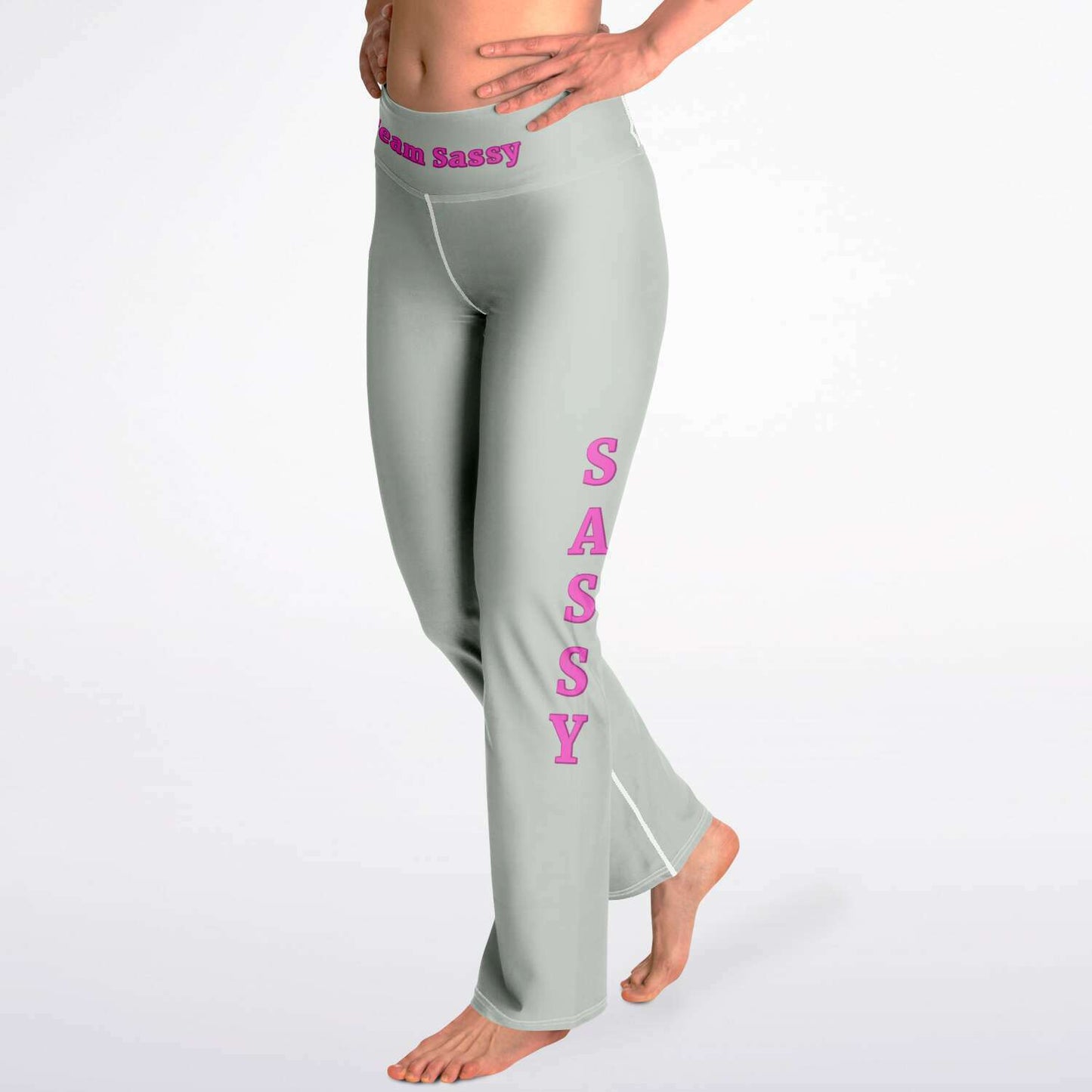 Team Sassy Silver Flare Leggings