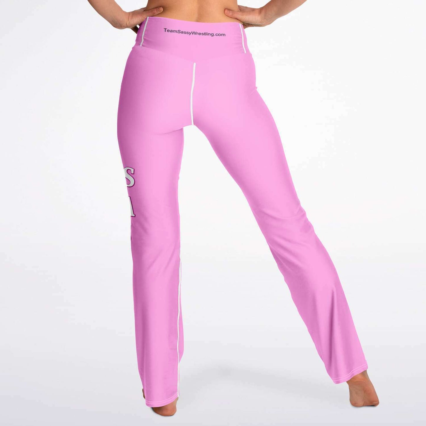 Team Sassy Light Pink Flare Leggings