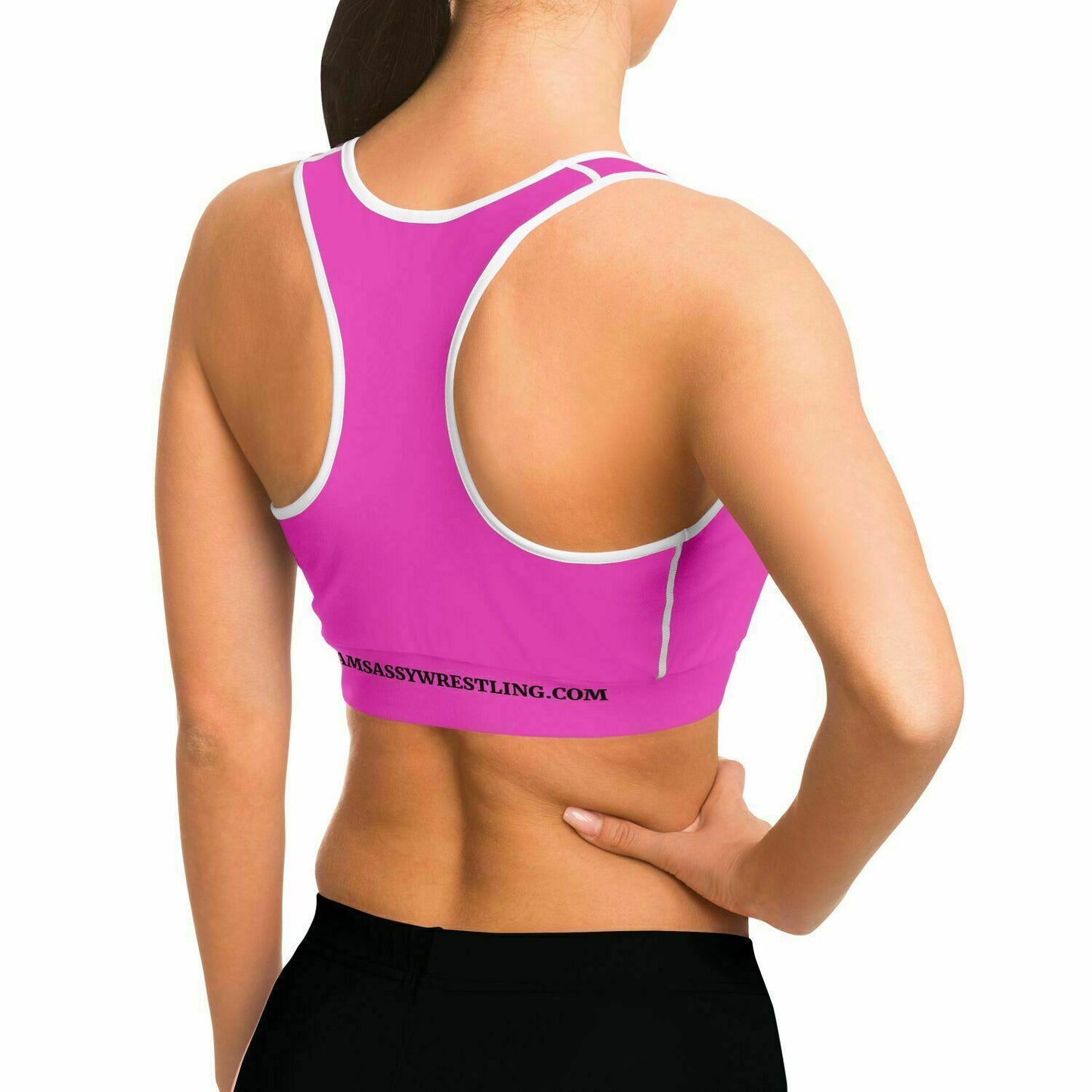 Team Sassy Bright Pink Sports Bra