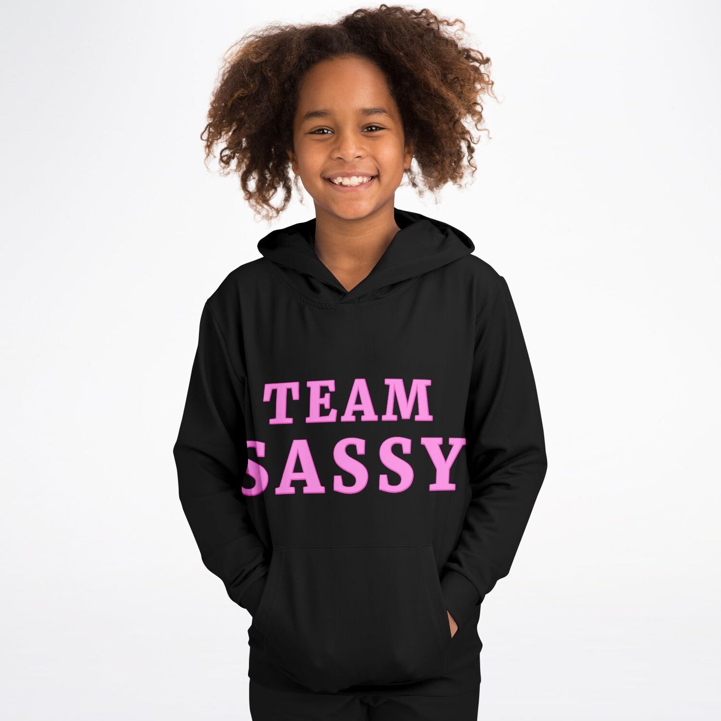 Team Sassy Dragonfly Black Hoodie- Cotton Lined