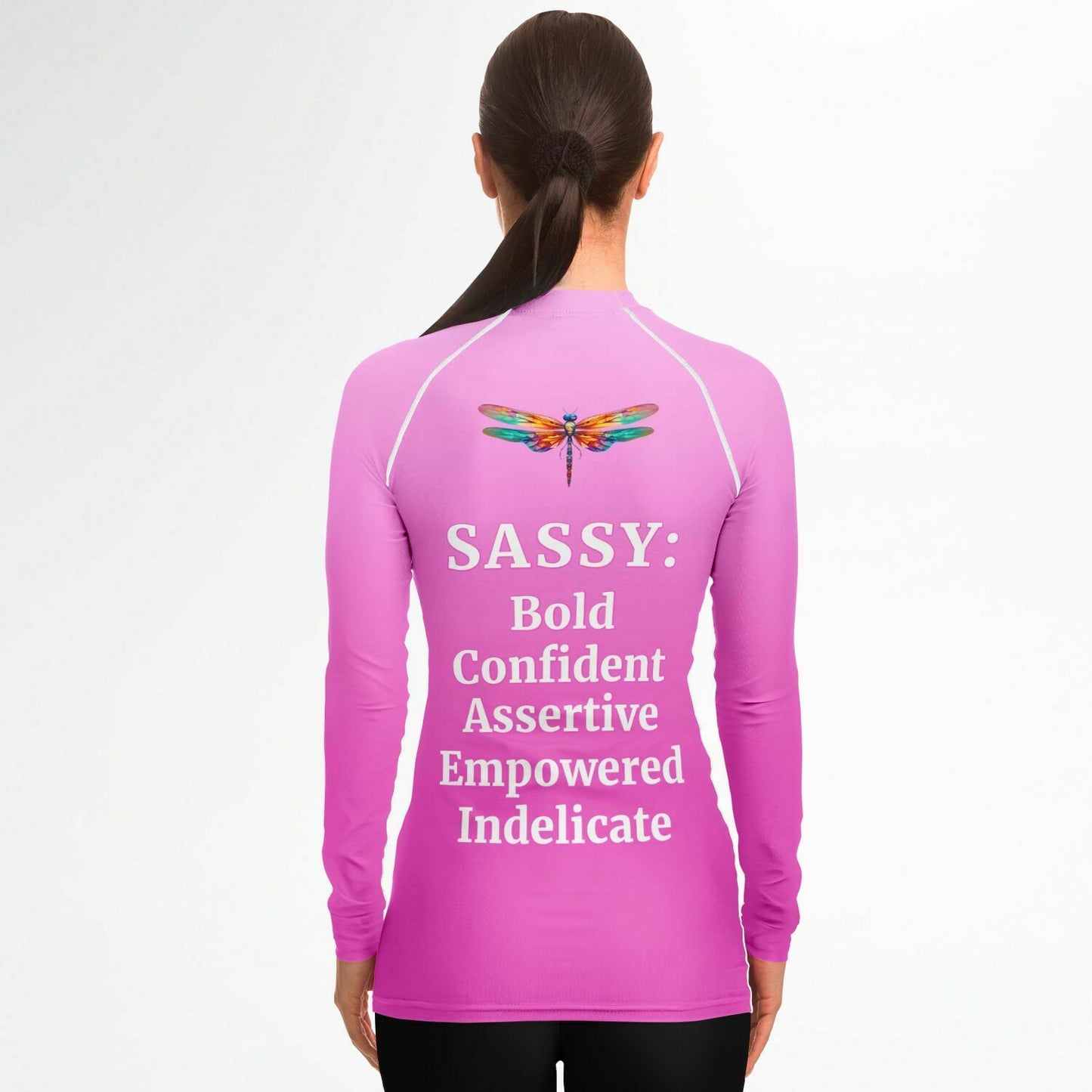 Women's Team Sassy Definition Rashguard- Pink