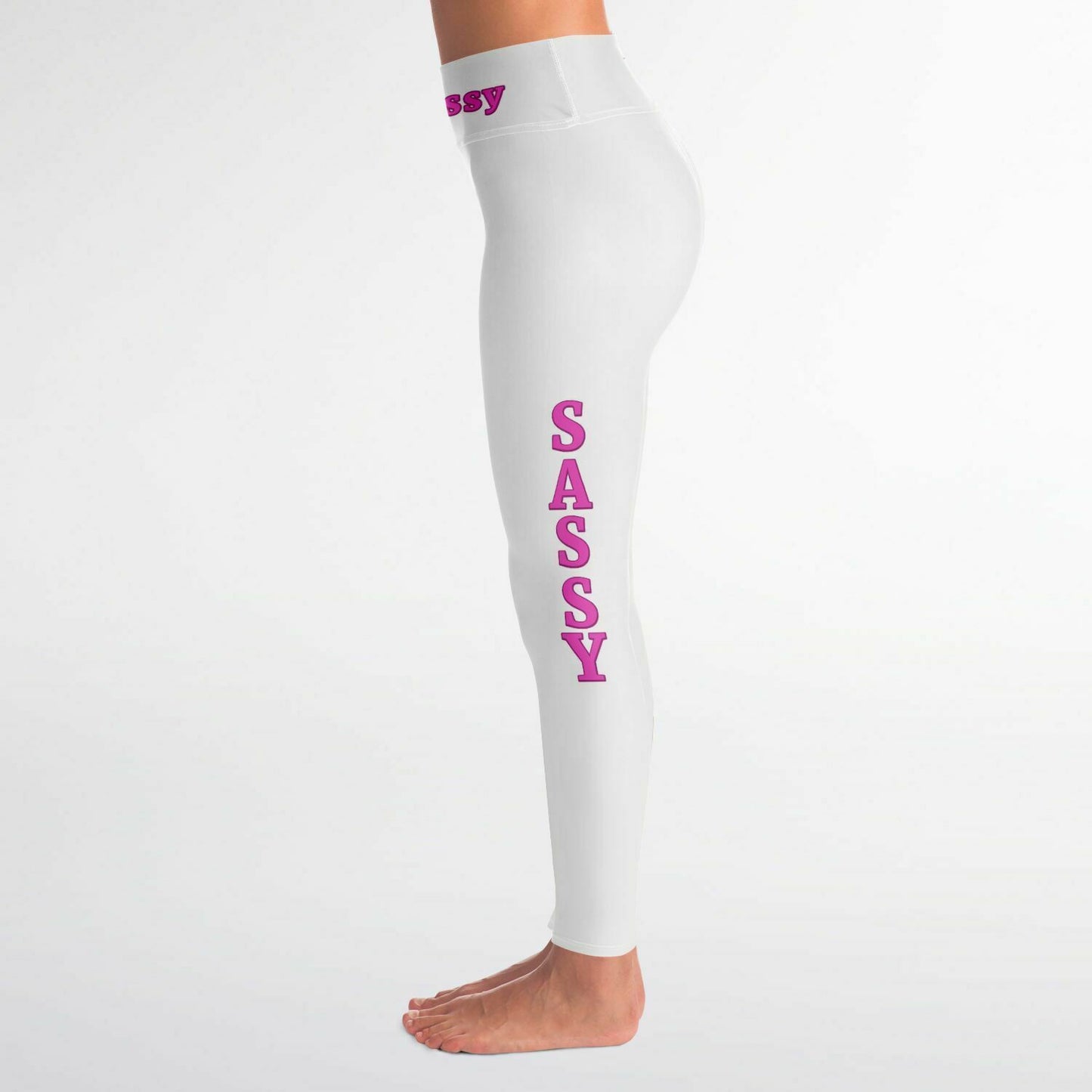 Team Sassy White Yoga Leggings