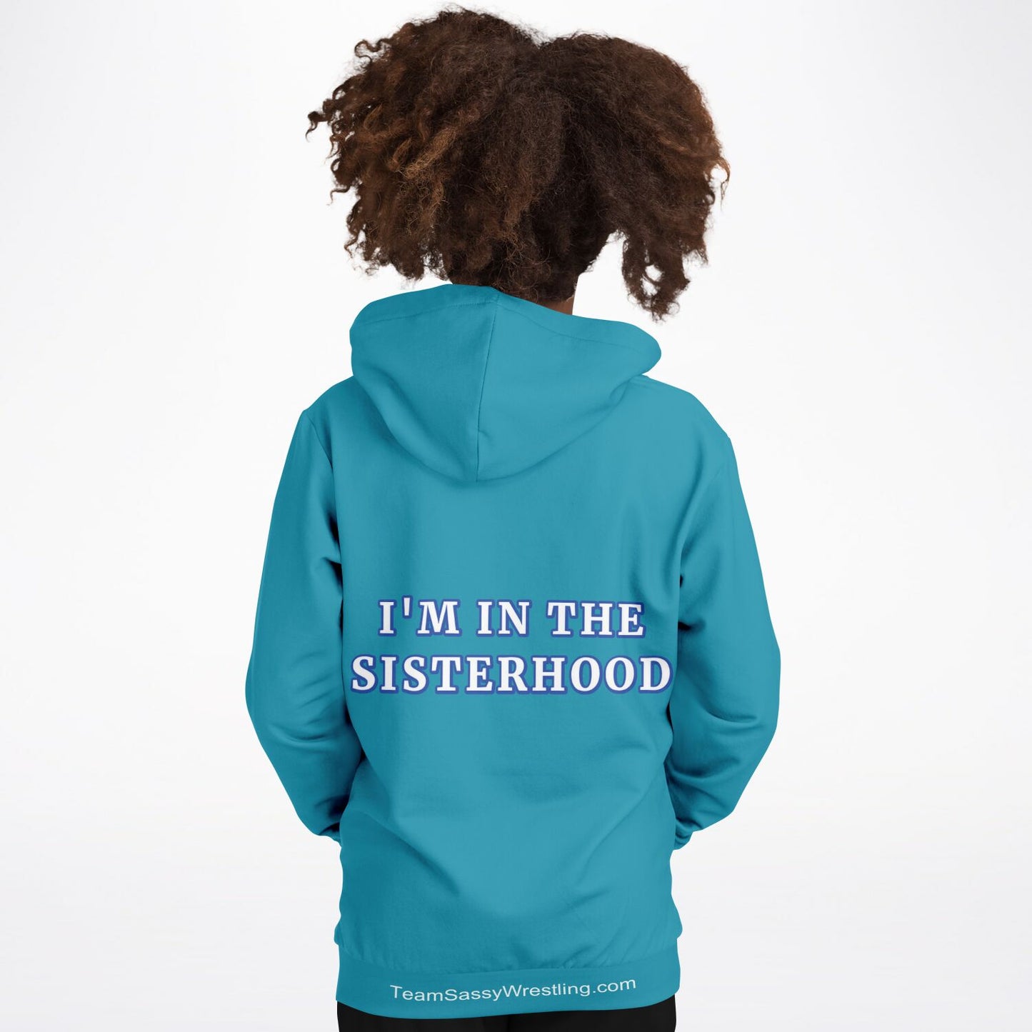 Athletic Kids Hoodie - Blue with Blue Logo