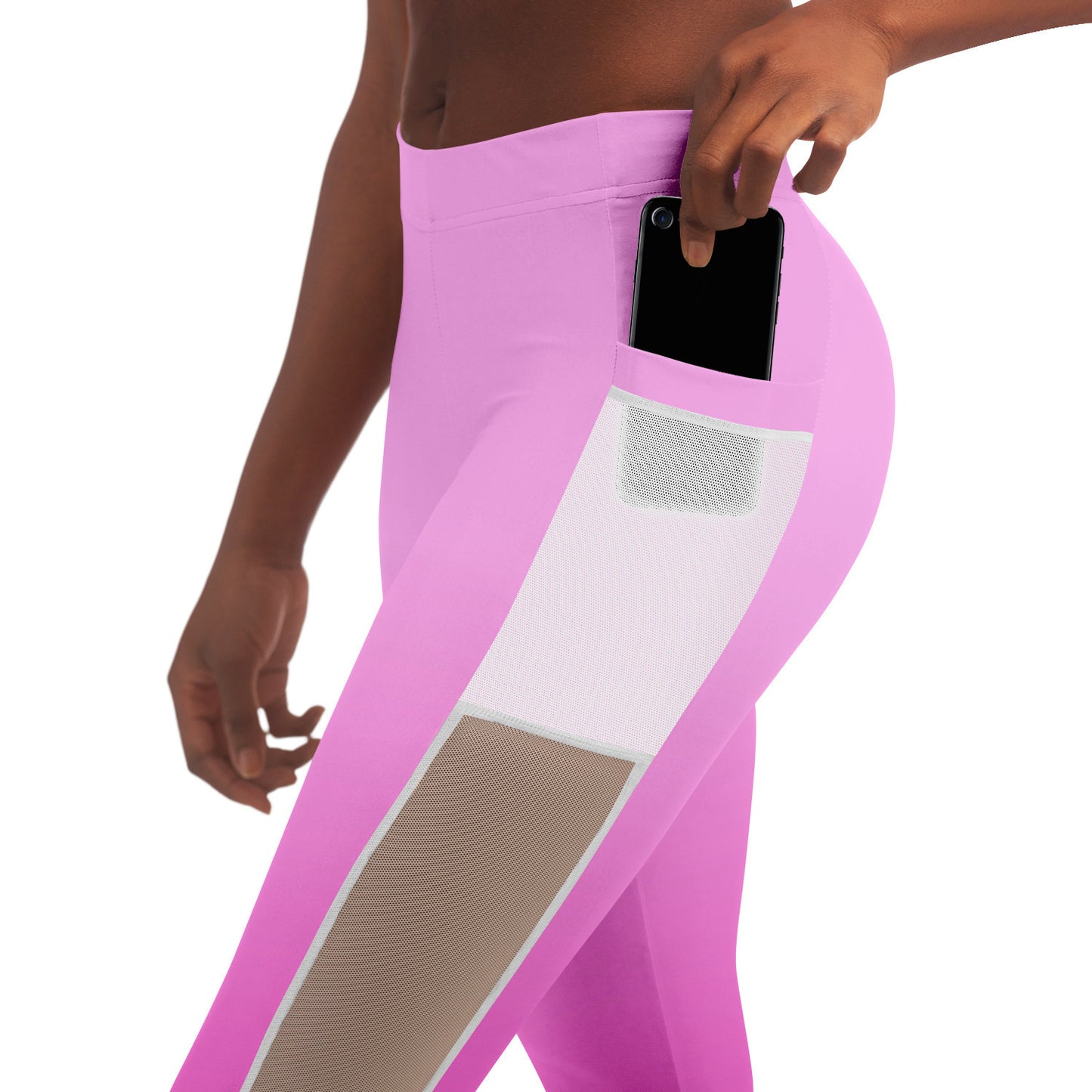 Team Sassy "Leg" Pink Mesh Pocket Leggings