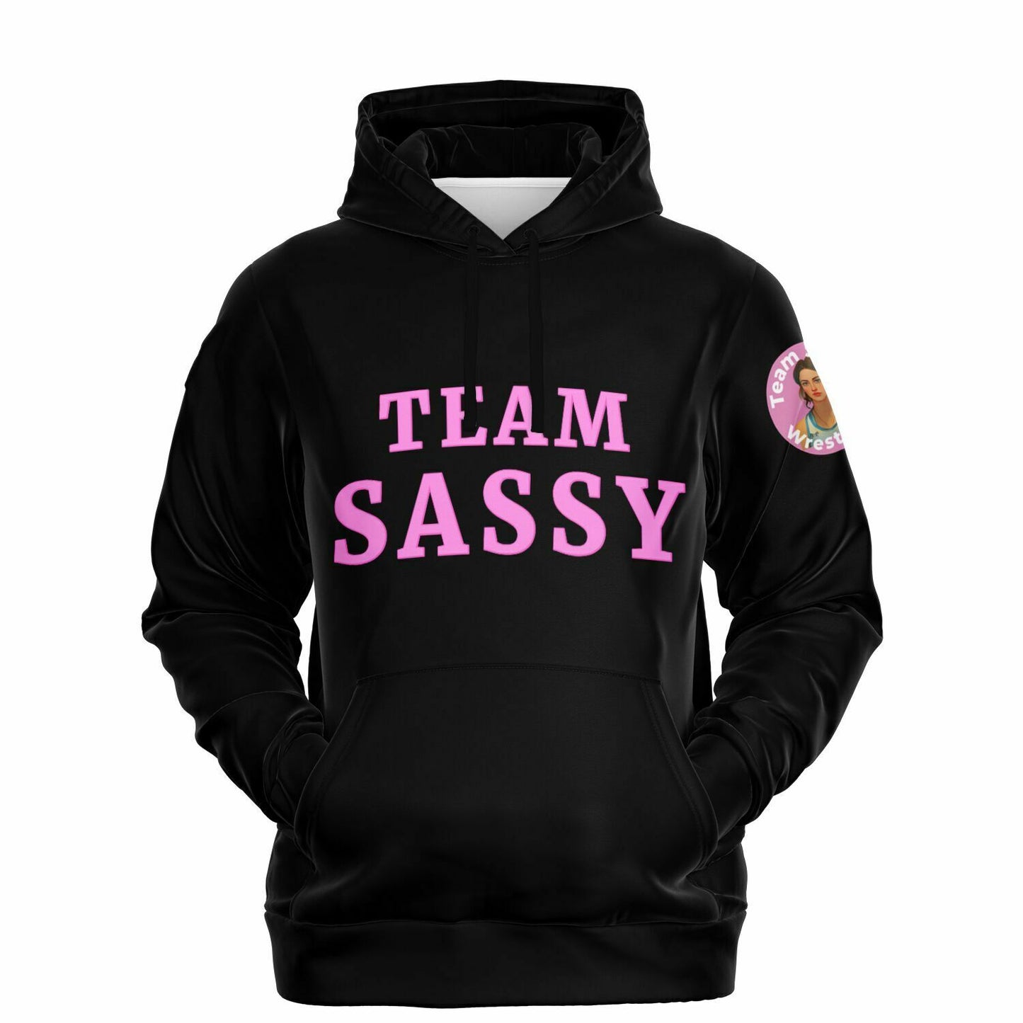 Team Sassy Dragonfly Black Hoodie-Cotton Lined