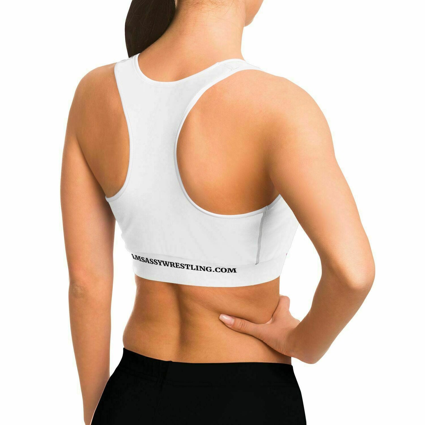 Team Sassy White Sports Bra