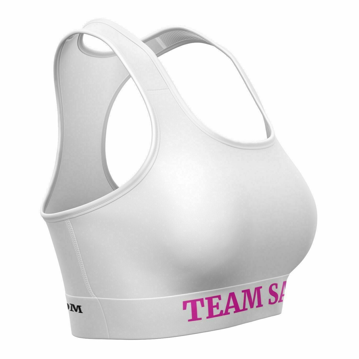 Team Sassy White Sports Bra