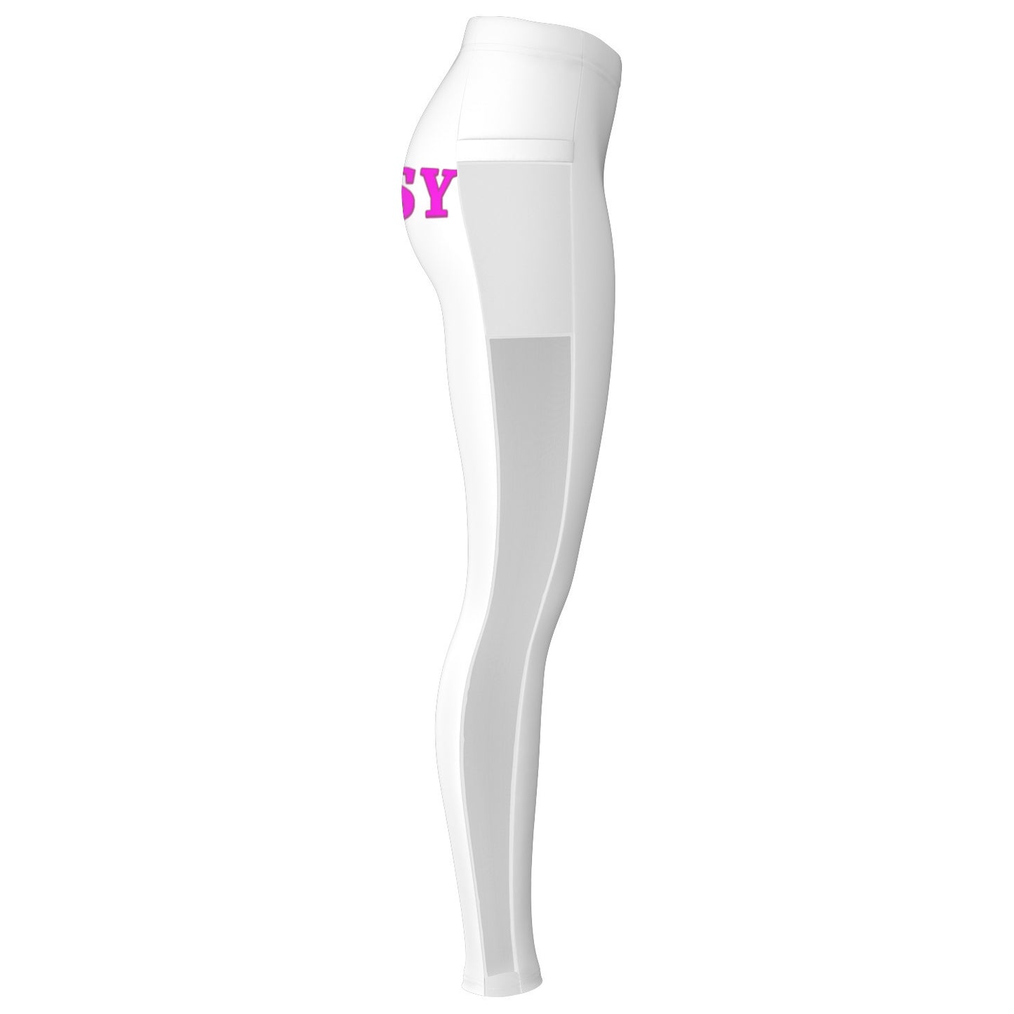 Team Sassy "Butt" White Mesh Pocket Leggings