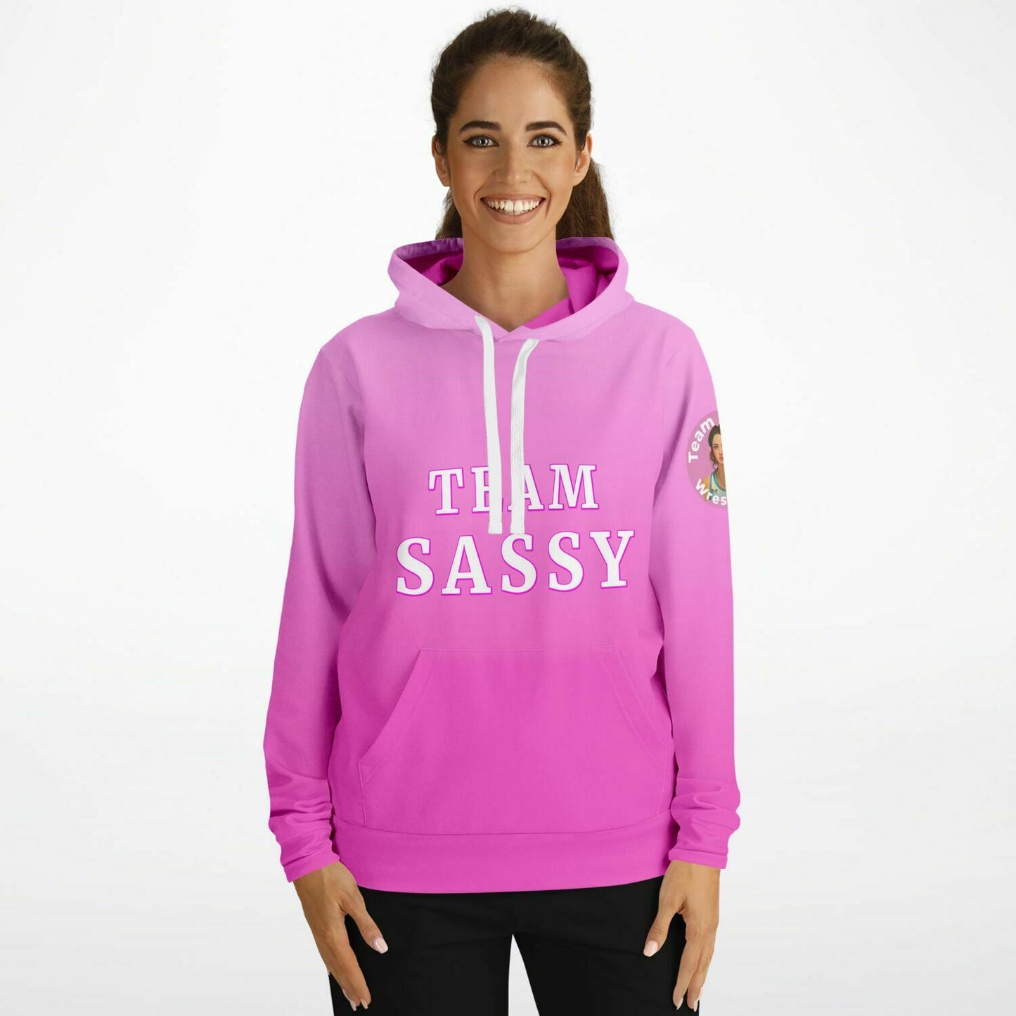 Team Sassy Multi-Color Skull Pink Hoodie-Cotton Lined