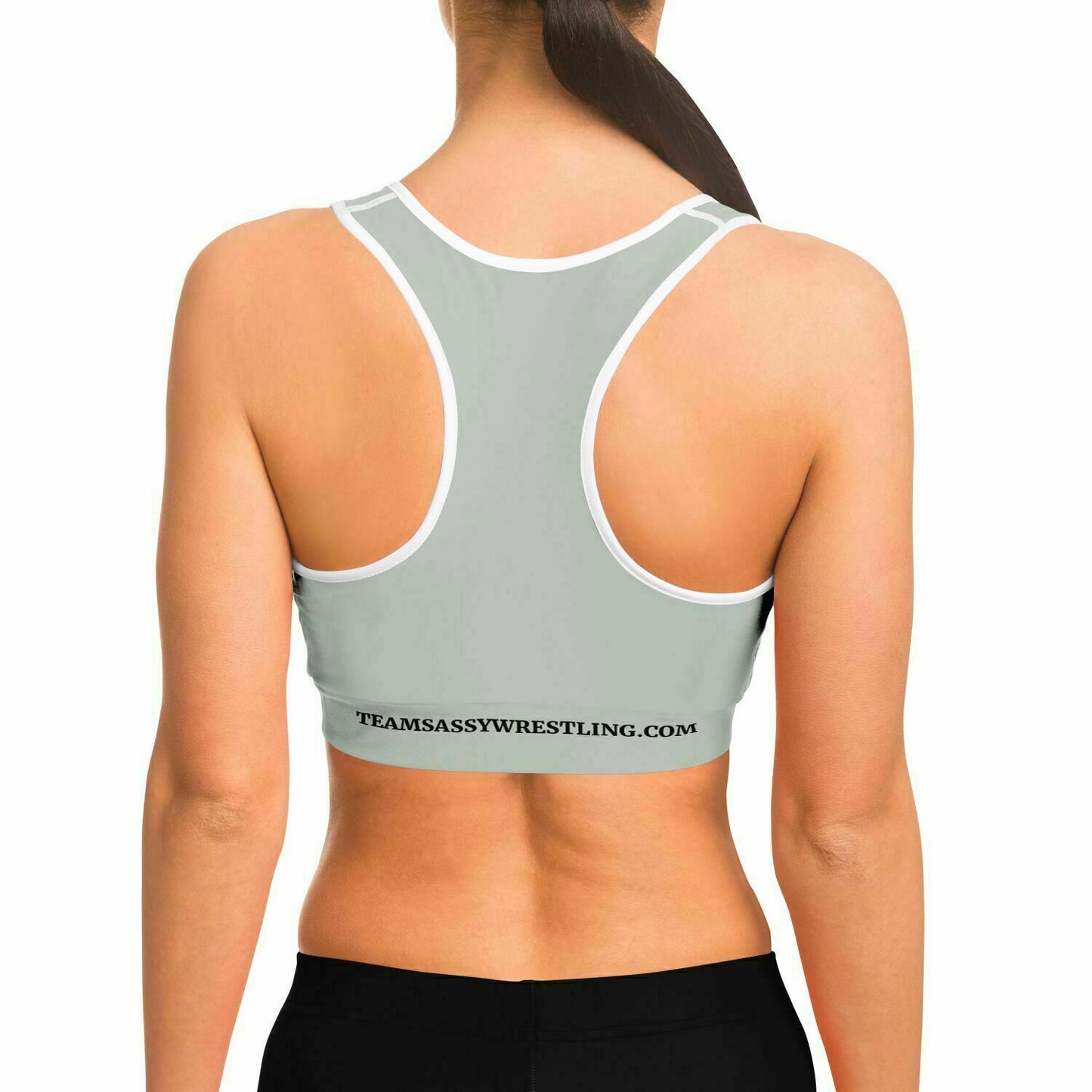 Team Sassy Silver Sports Bra