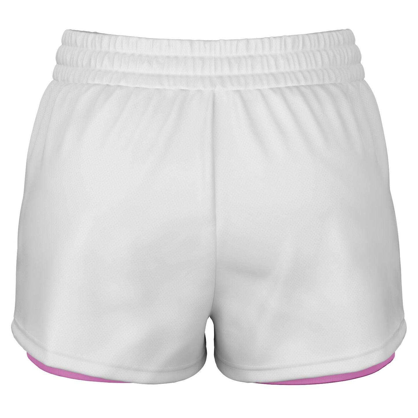 Team Sassy Women's 2-in-1 Shorts - White & Light Pink