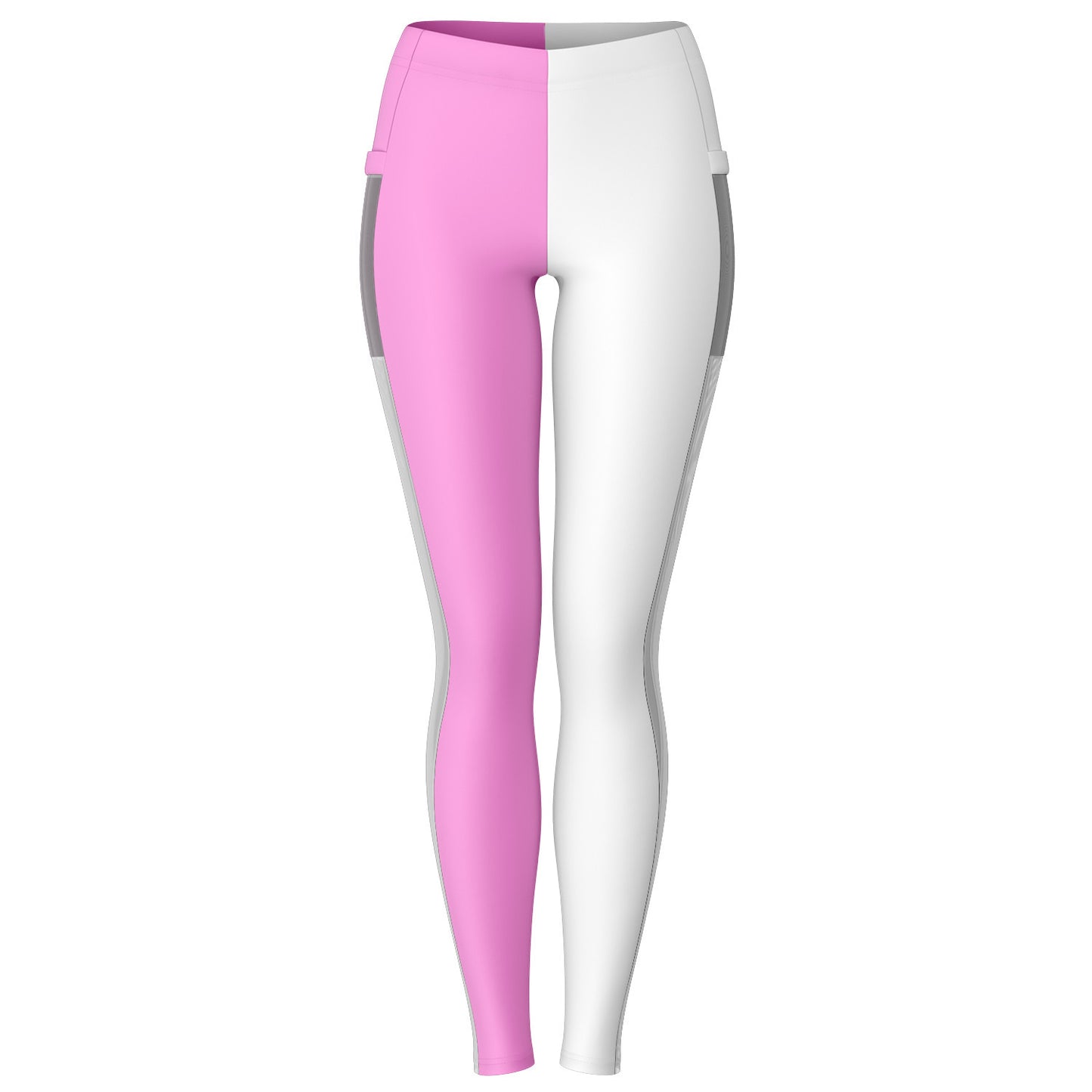 Team Sassy "Butt" Light Pink-White Split Mesh Pocket Leggings