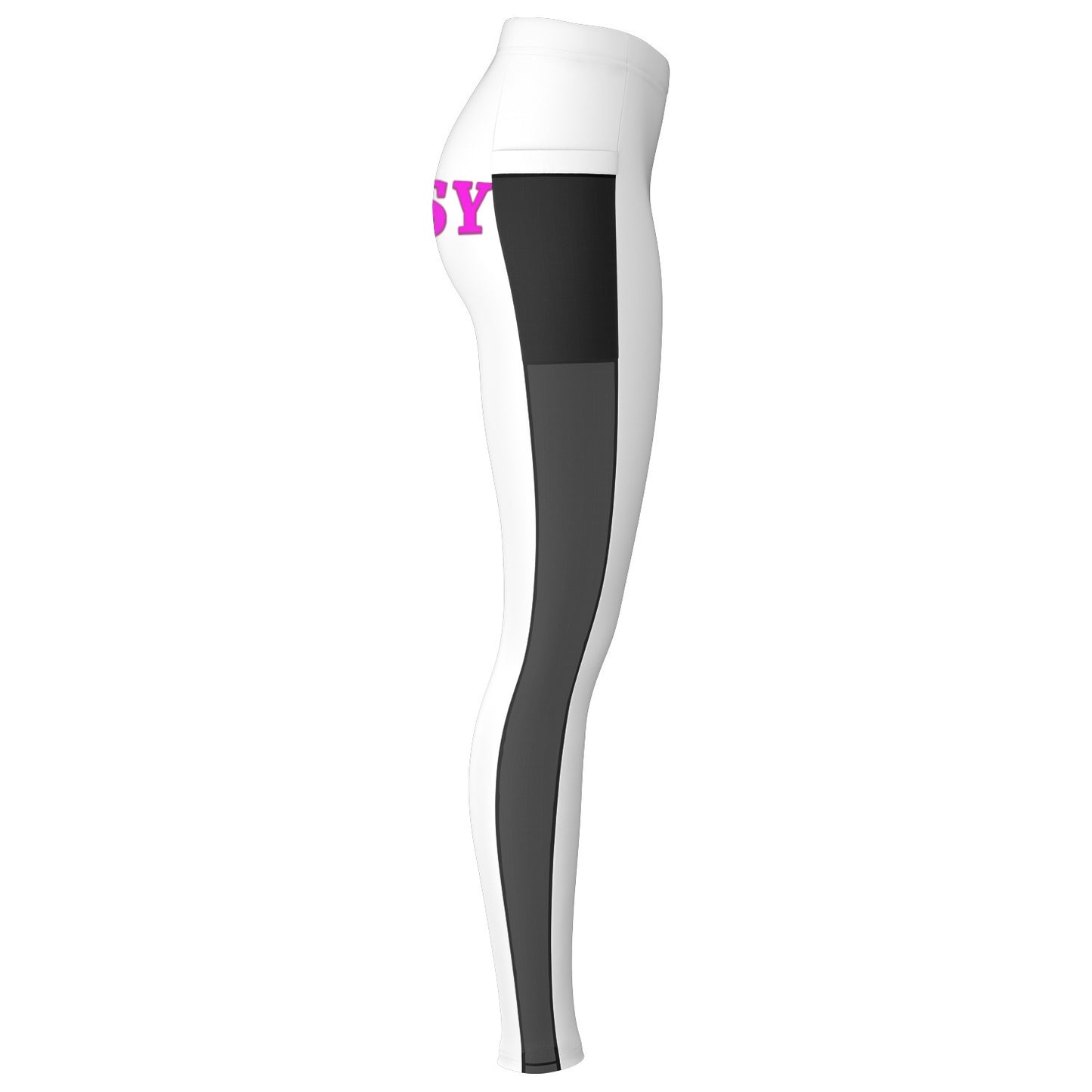 Team Sassy "Butt" White Mesh Pocket Leggings