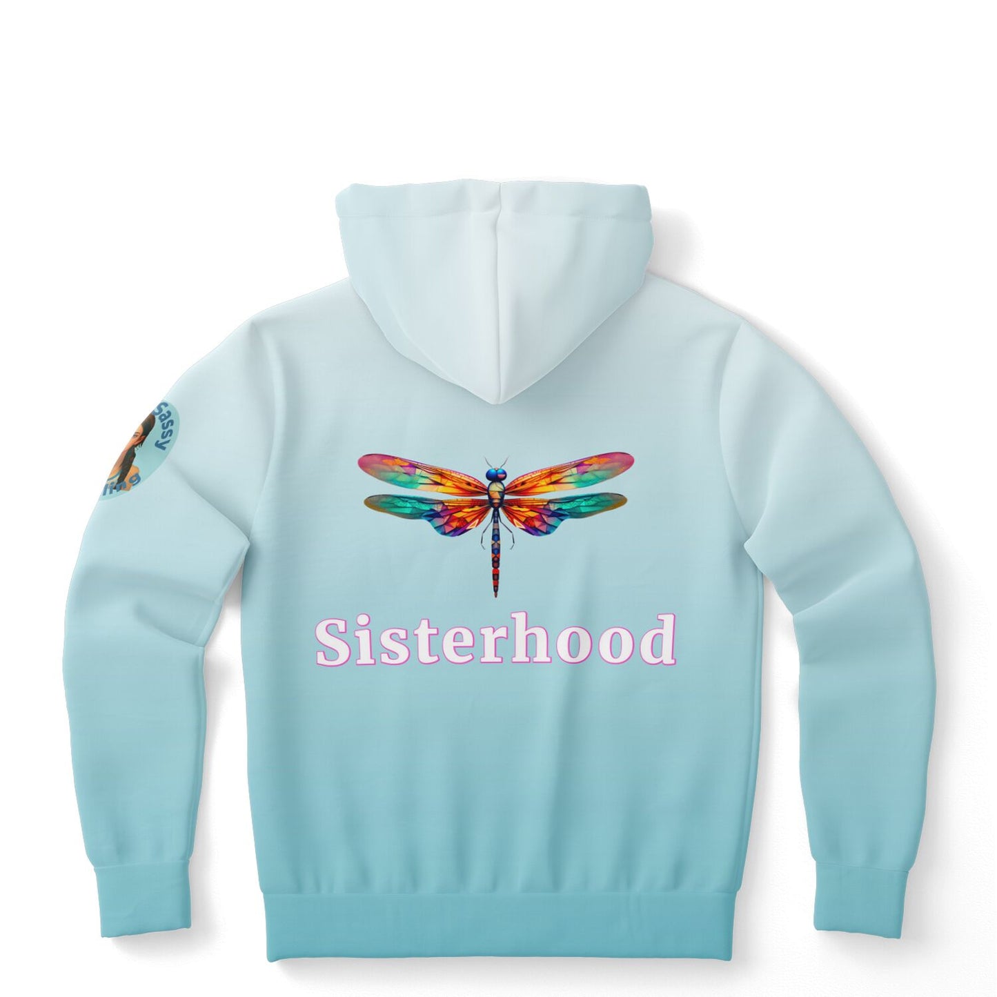 Team Sassy Dragonfly Blue Hoodie-Cotton Lined