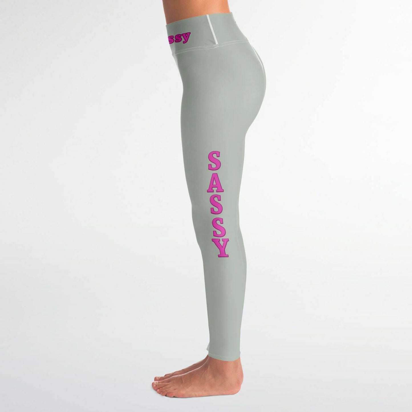 Team Sassy Silver Yoga Leggings