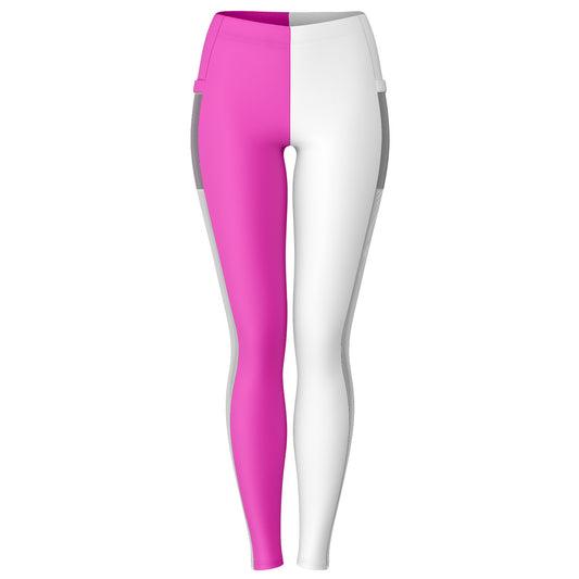 Team Sassy "Butt" Pink/White Mesh Pocket Leggings