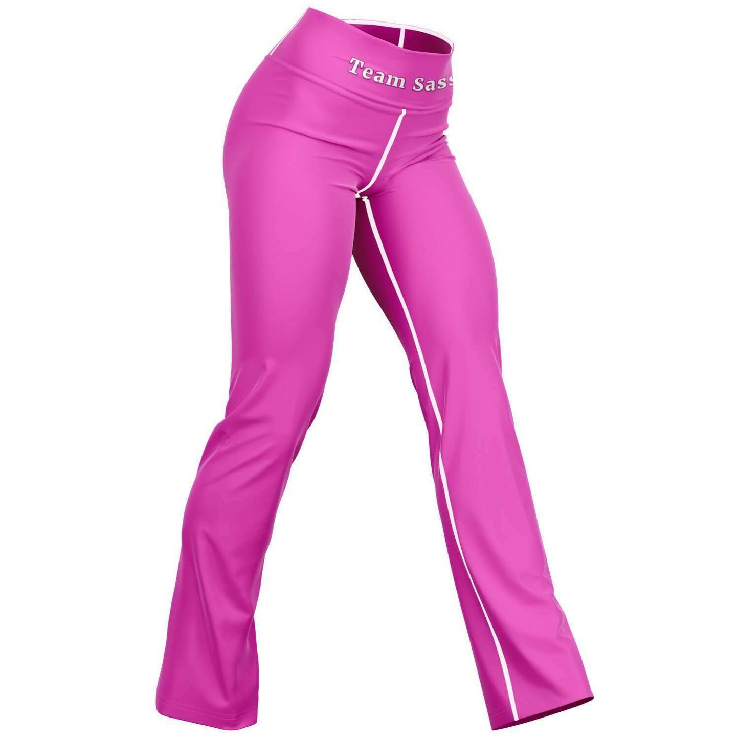 Team Sassy Bright Pink Flare Leggings