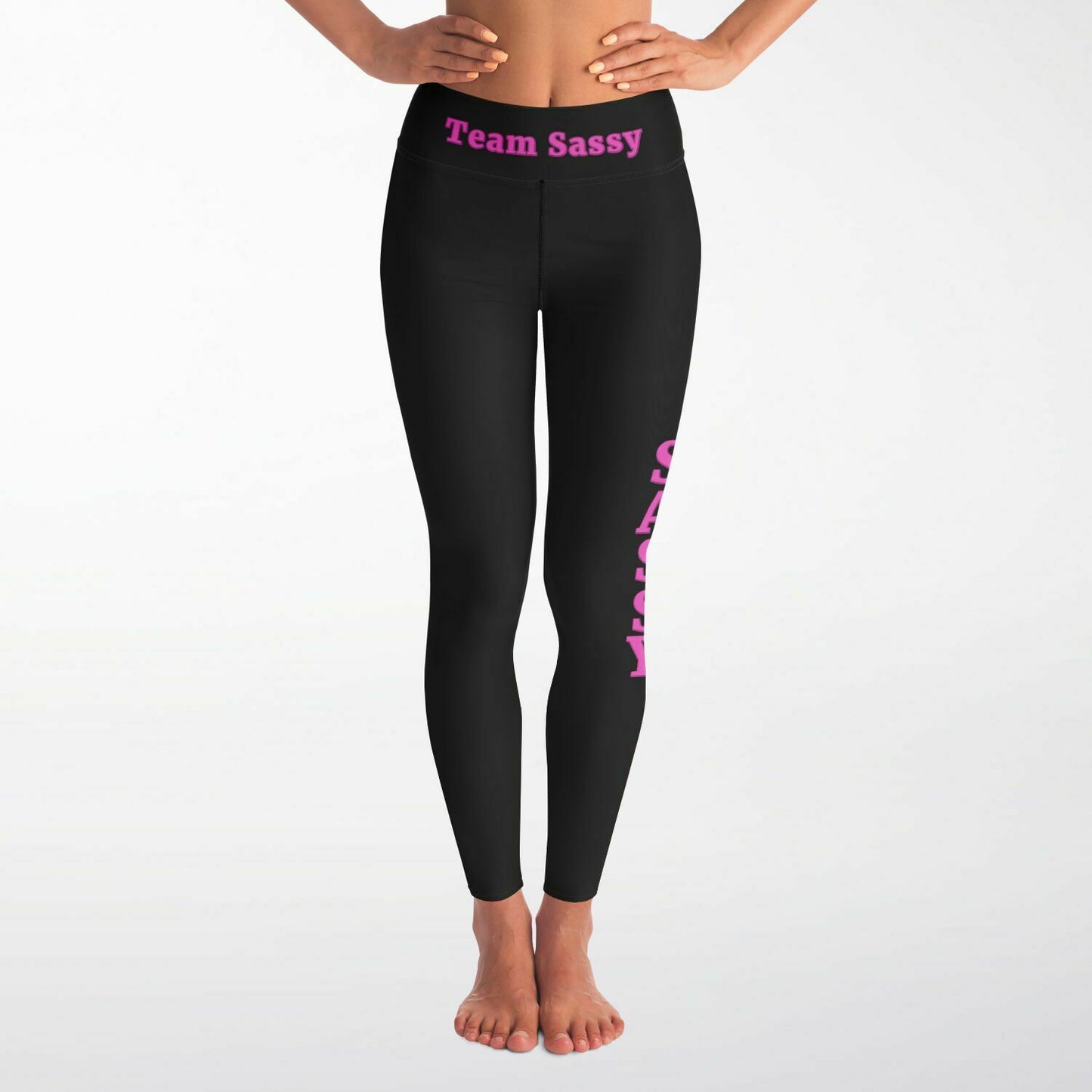 Team Sassy Black Yoga Leggings