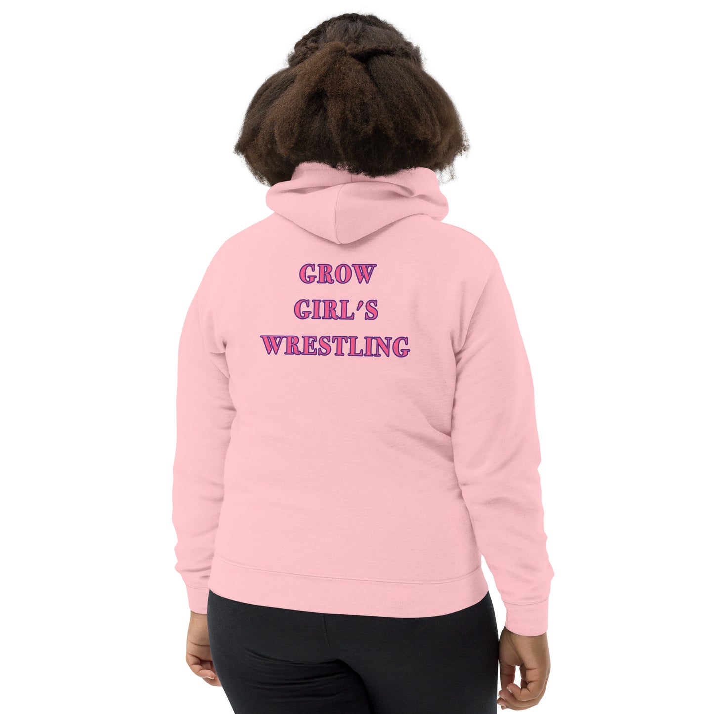 Kids Grow Girl's Wrestling Hoodie Original Logo