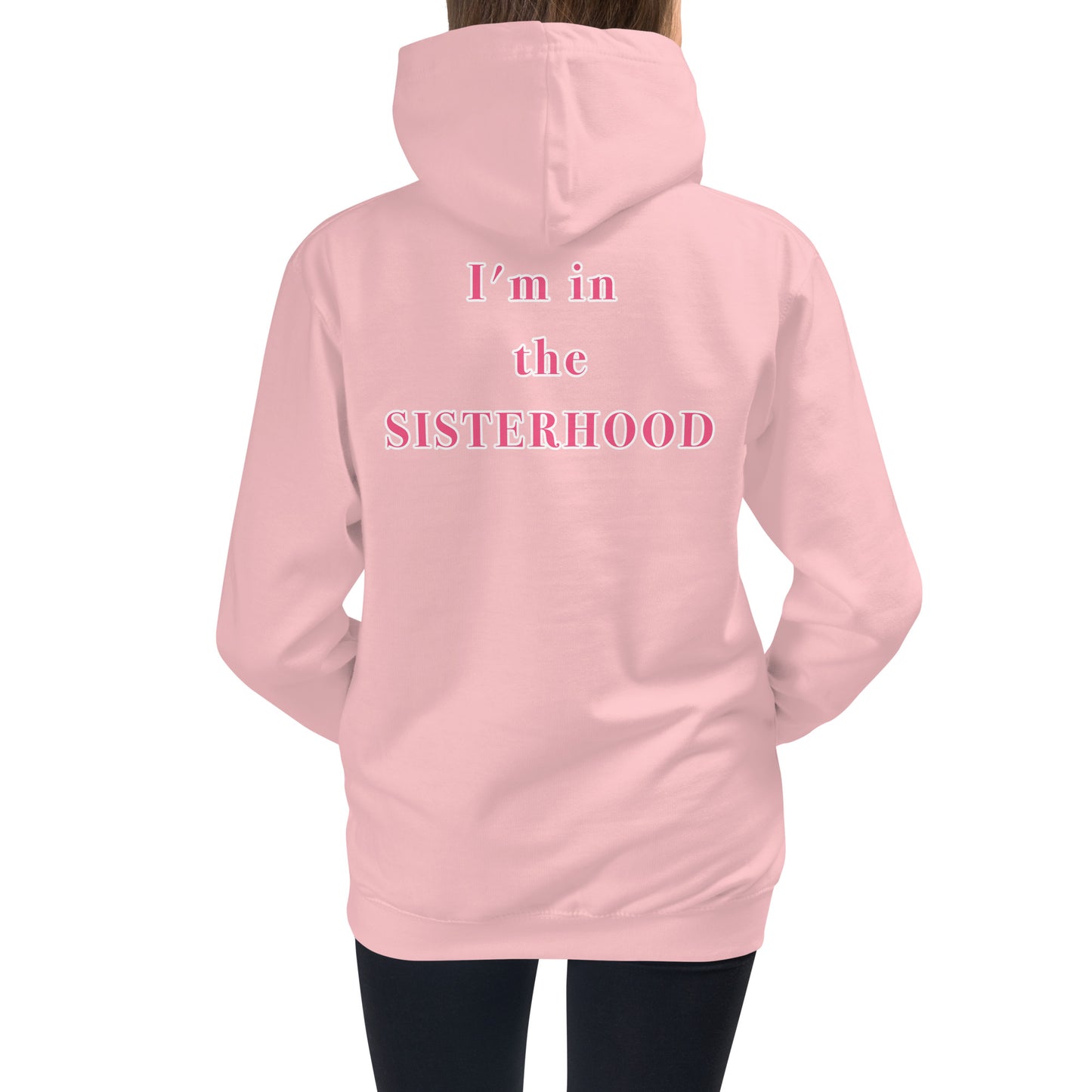 Kids Sisterhood Hoodie Pink/White Logo