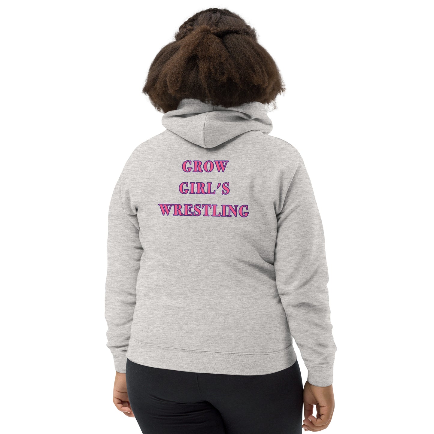 Kids Grow Girl's Wrestling Hoodie Original Logo