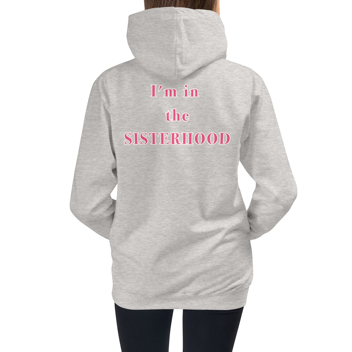 Kids Sisterhood Hoodie Pink/White Logo