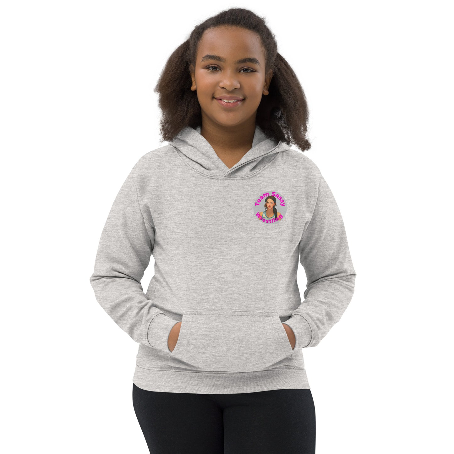 Kids Grow Girl's Wrestling Hoodie Original Logo