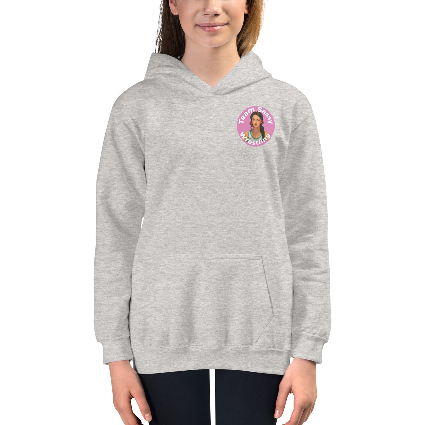 Kids Sisterhood Hoodie Pink/White Logo